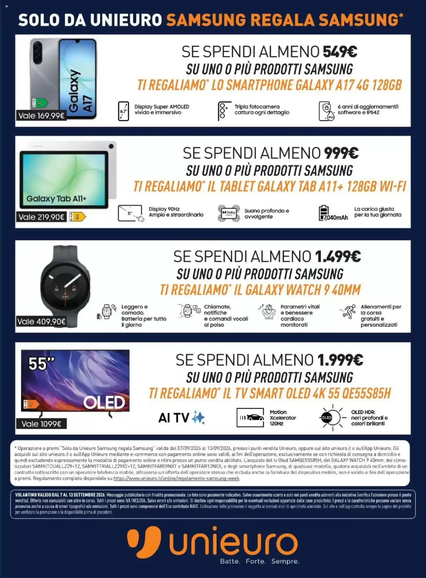 Volantino promozionale Unieuro  valide dal 07/09/2026 - Pagina 12.