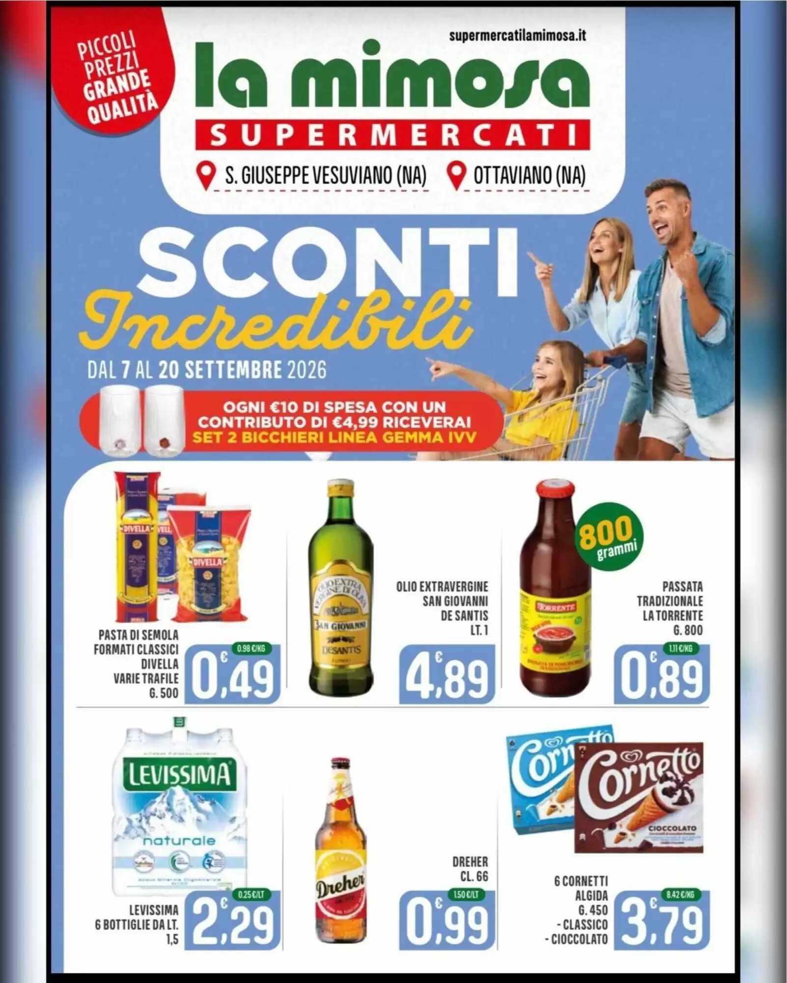 Volantino promozionale La Mimosa Supermercati  valide dal 07/09/2026 - Pagina 1.