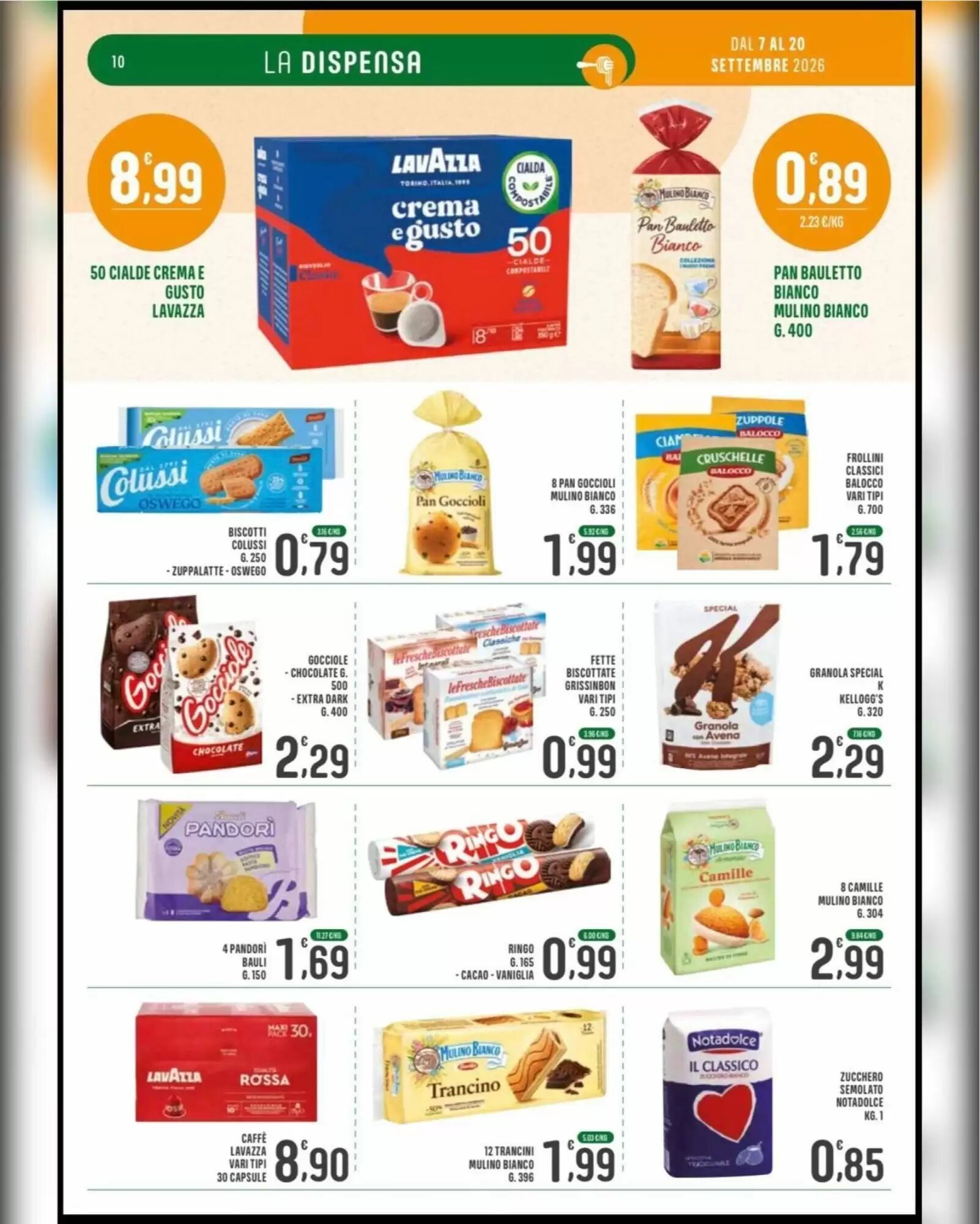Volantino promozionale La Mimosa Supermercati  valide dal 07/09/2026 - Pagina 10.