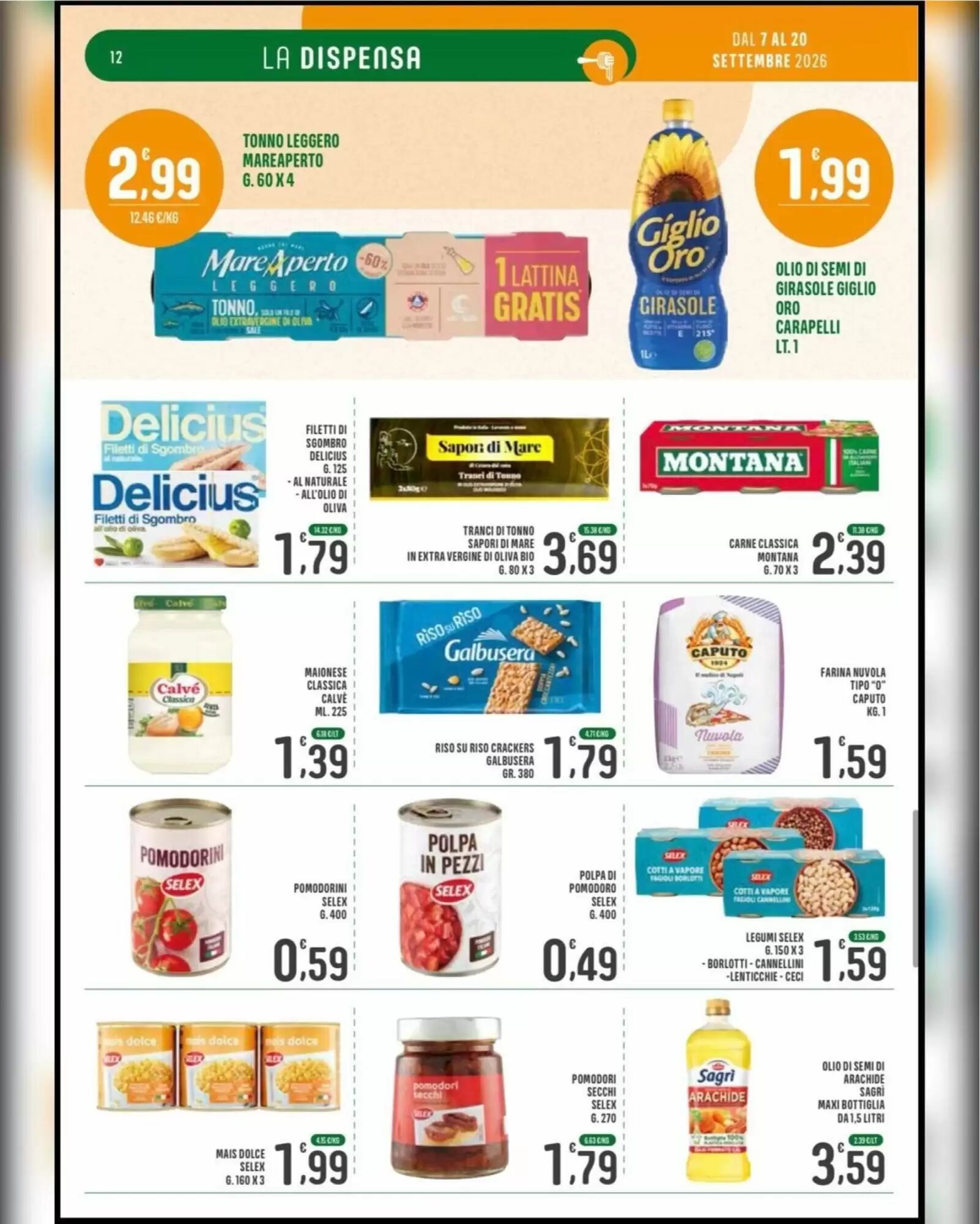 Volantino promozionale La Mimosa Supermercati  valide dal 07/09/2026 - Pagina 12.