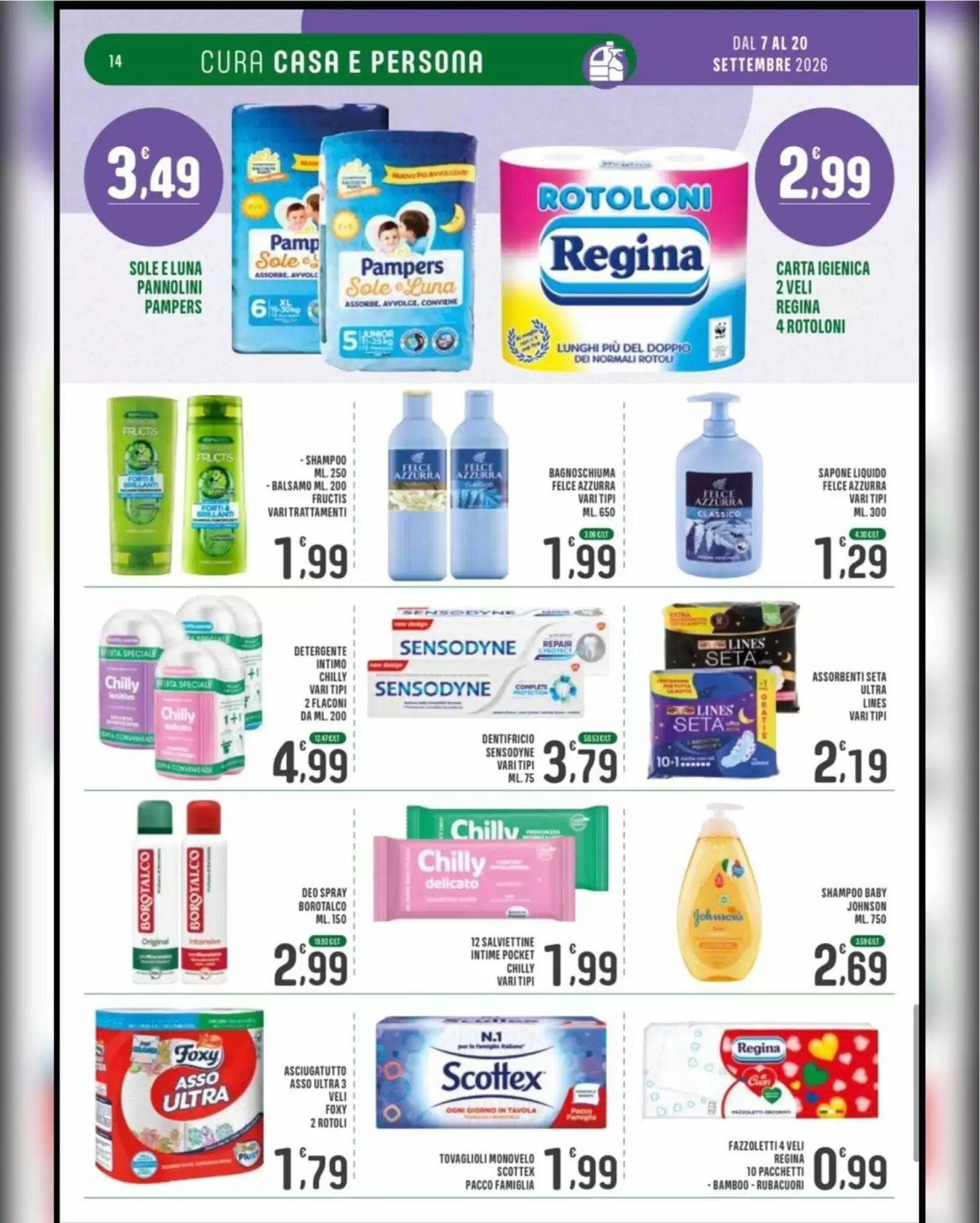 Volantino promozionale La Mimosa Supermercati  valide dal 07/09/2026 - Pagina 14.