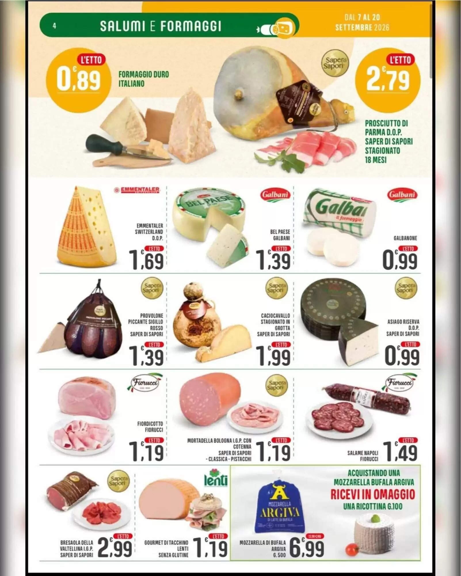 Volantino promozionale La Mimosa Supermercati  valide dal 07/09/2026 - Pagina 4.