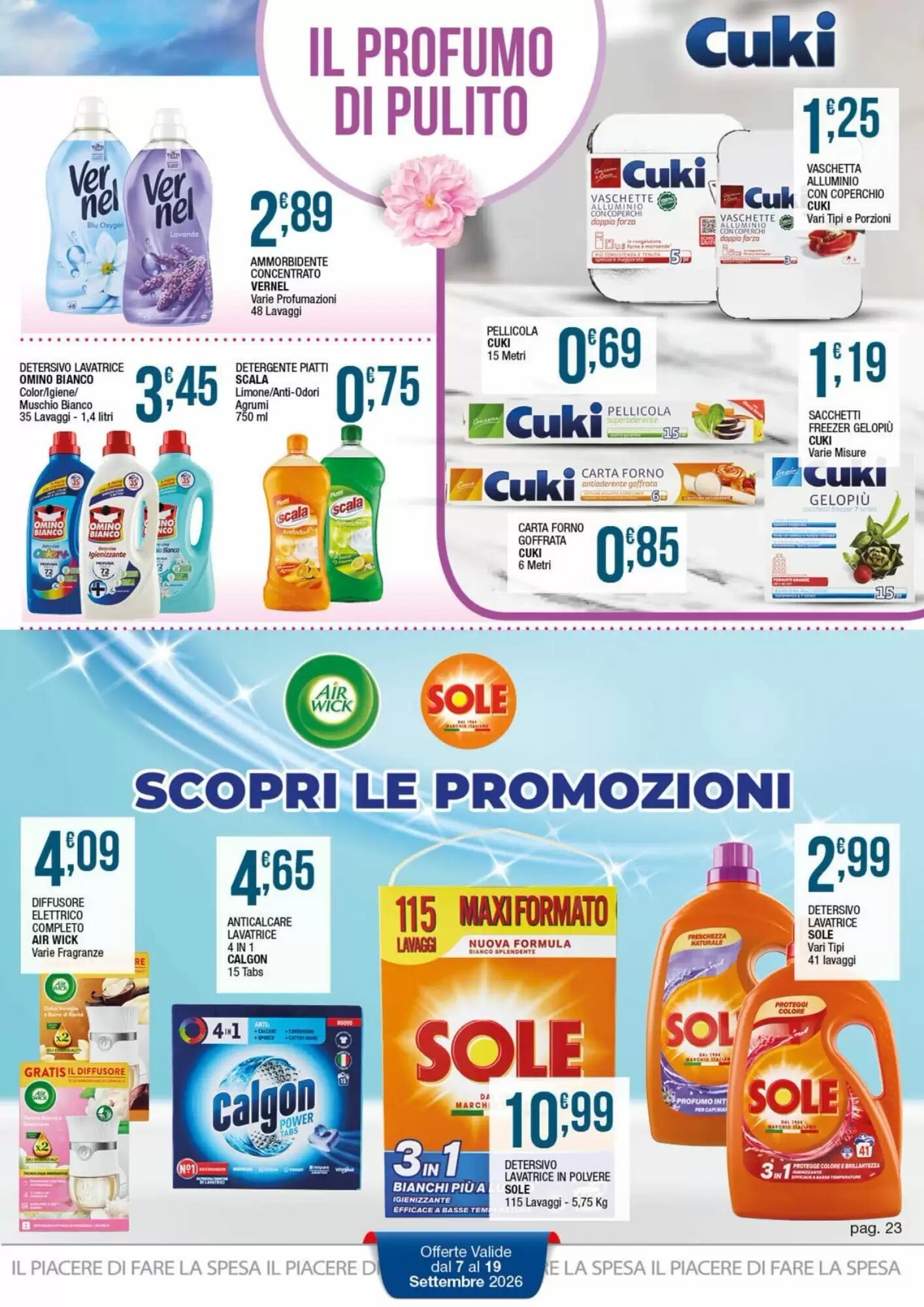 Volantino promozionale Sidis  valide dal 07/09/2026 - Pagina 23.