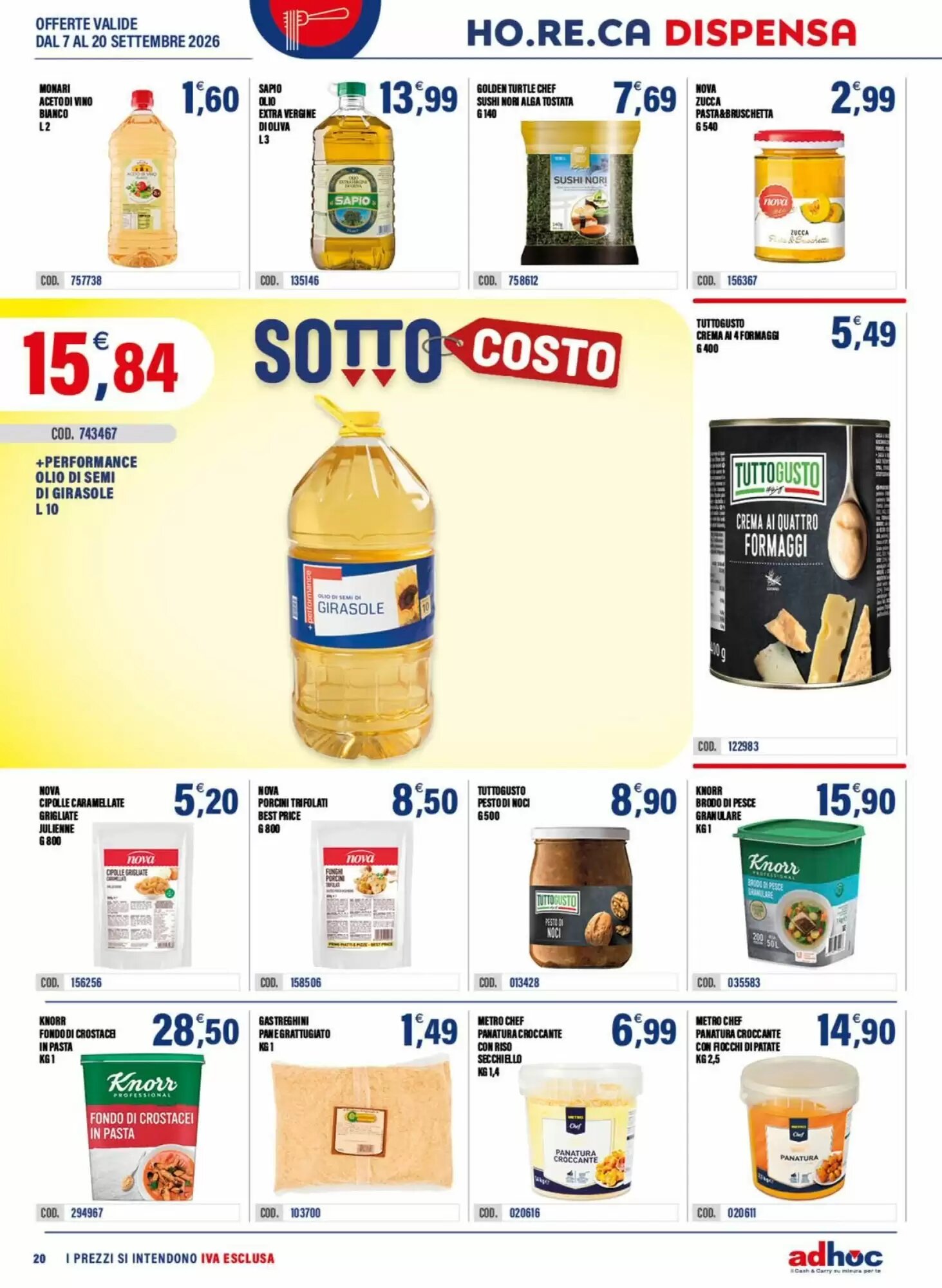 Volantino promozionale Adhoc  valide dal 07/09/2026 - Pagina 20.
