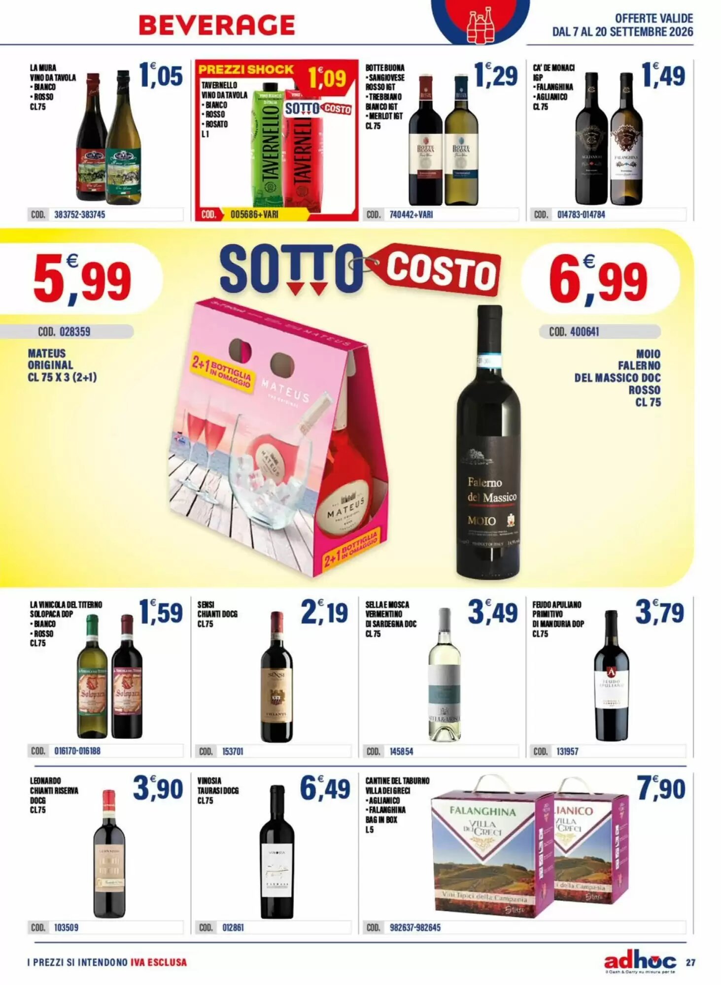 Volantino promozionale Adhoc  valide dal 07/09/2026 - Pagina 27.