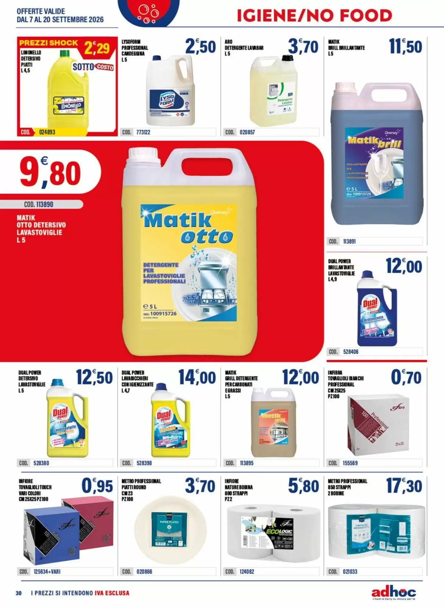 Volantino promozionale Adhoc  valide dal 07/09/2026 - Pagina 30.