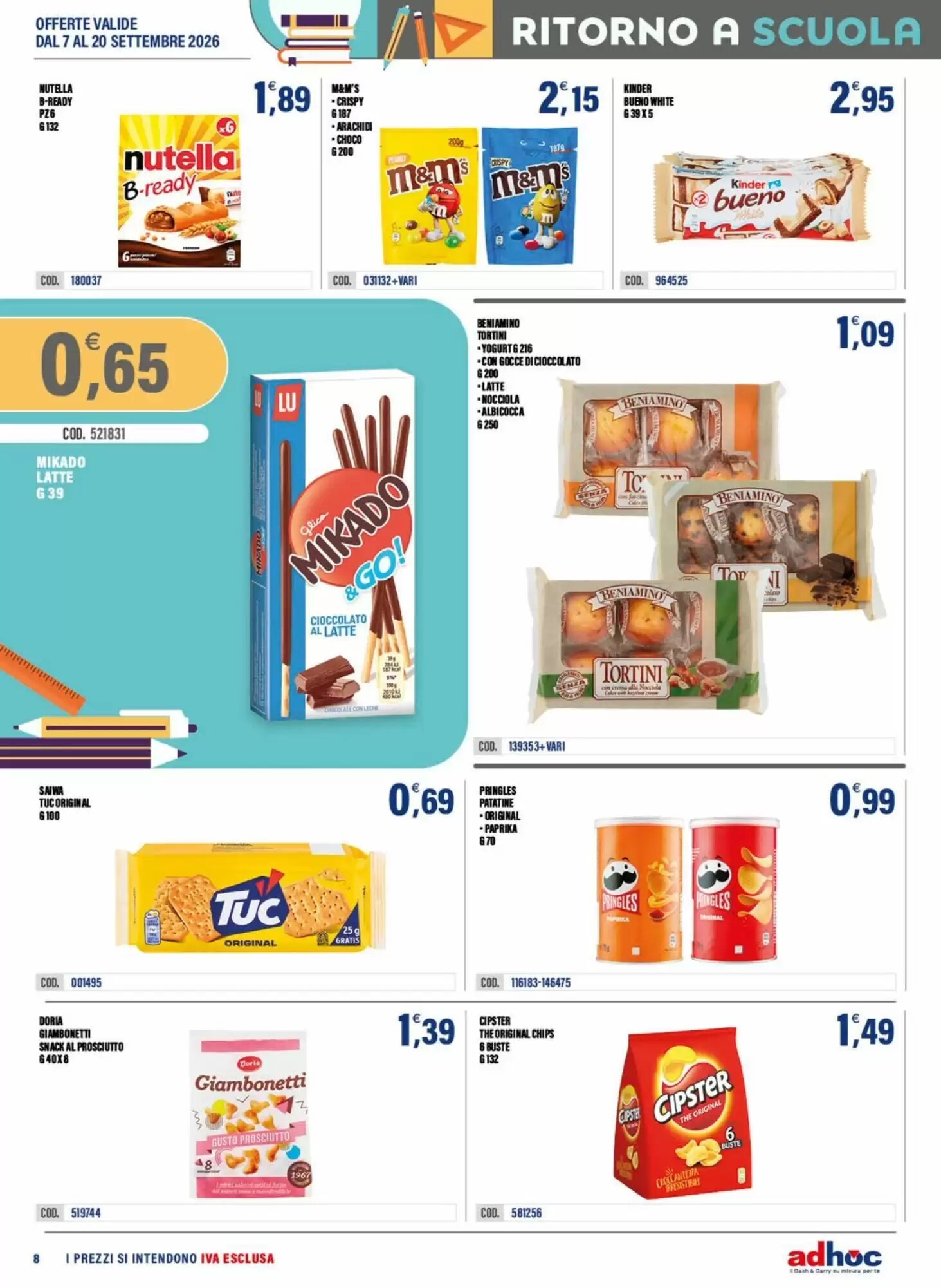 Volantino promozionale Adhoc  valide dal 07/09/2026 - Pagina 8.