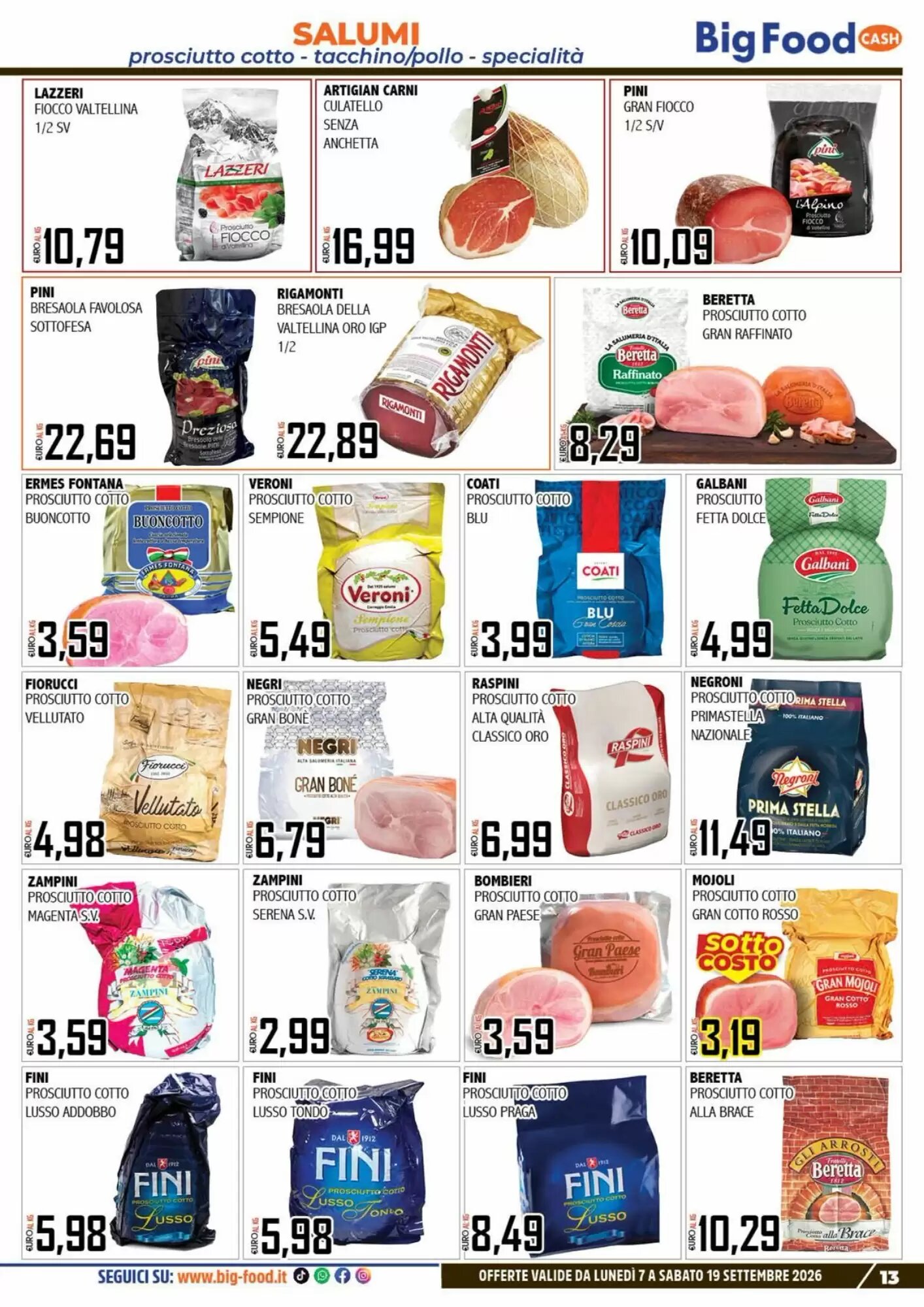 Volantino promozionale Big Food  valide dal 07/09/2026 - Pagina 13.