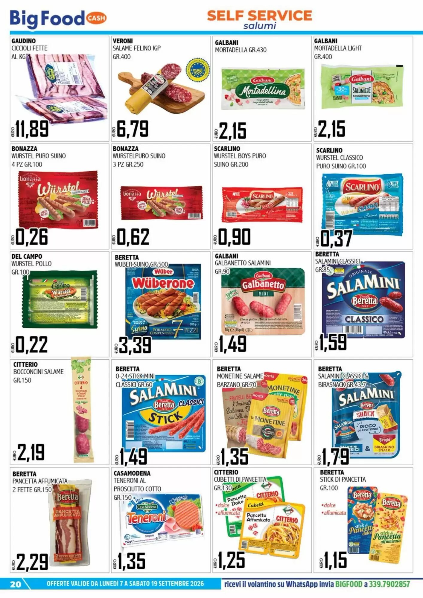 Volantino promozionale Big Food  valide dal 07/09/2026 - Pagina 20.