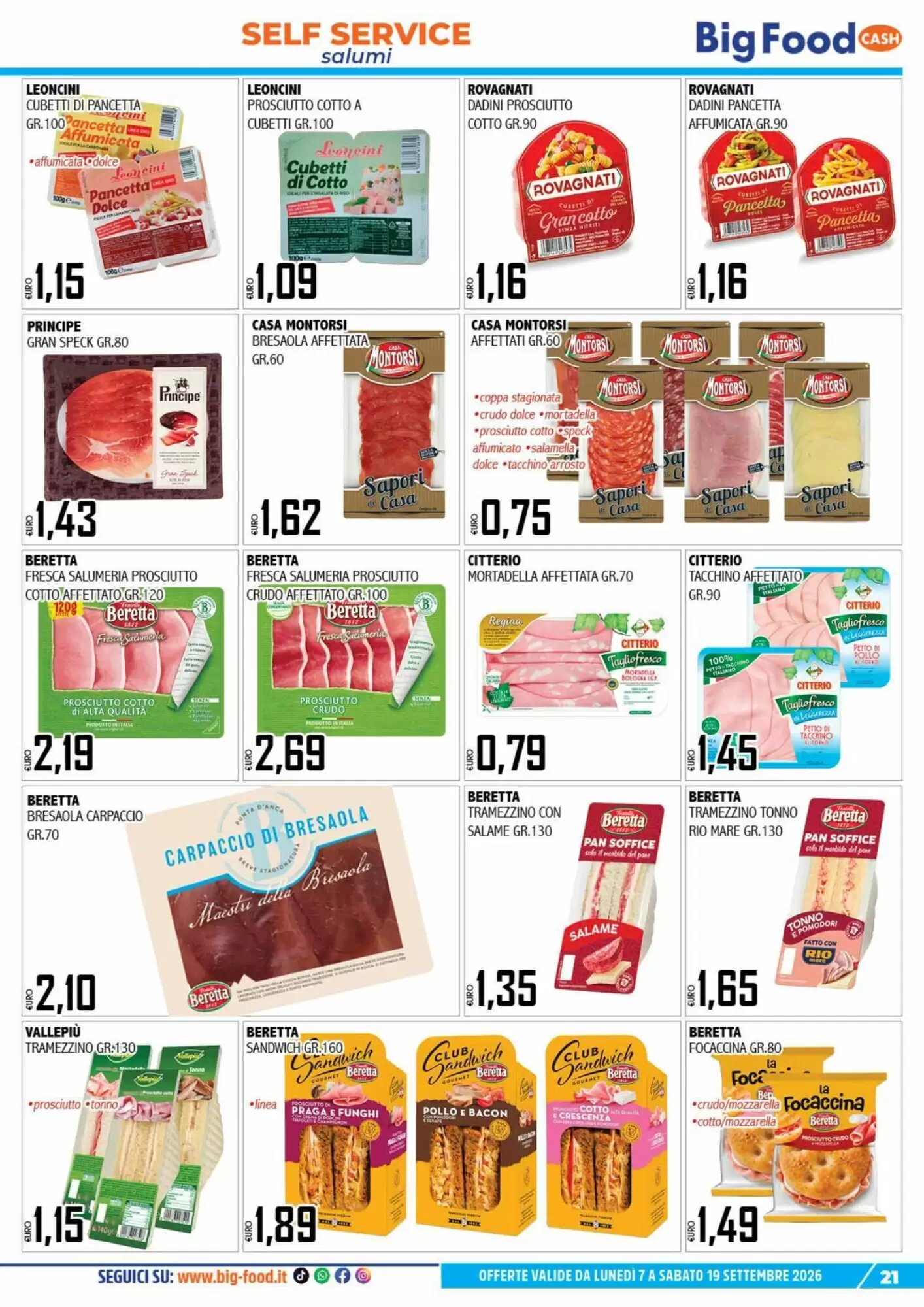 Volantino promozionale Big Food  valide dal 07/09/2026 - Pagina 21.