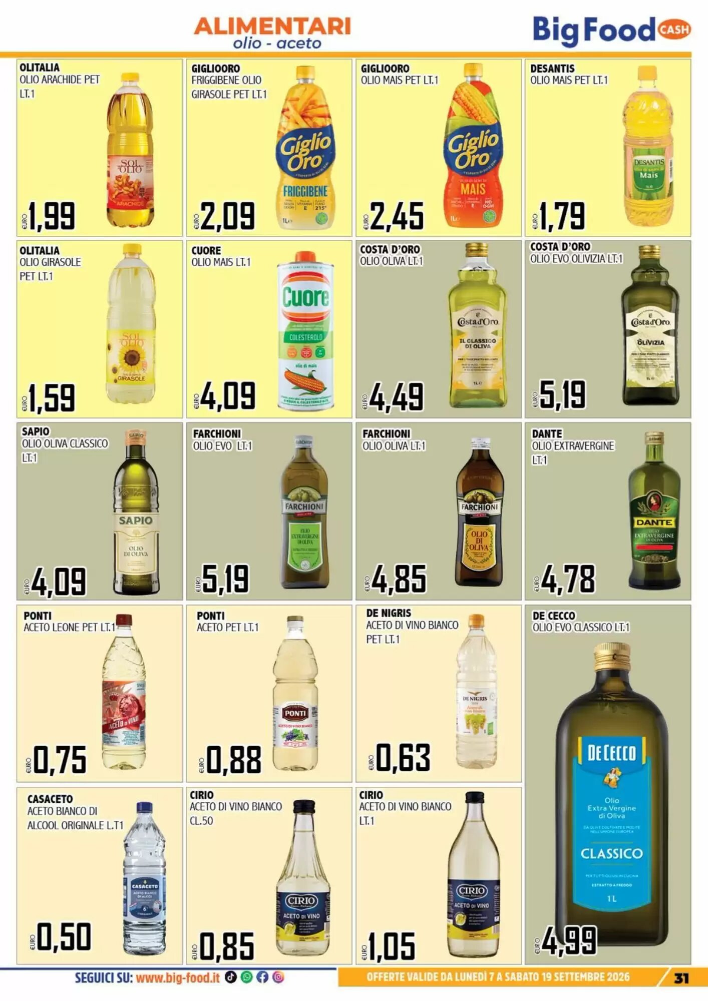 Volantino promozionale Big Food  valide dal 07/09/2026 - Pagina 31.