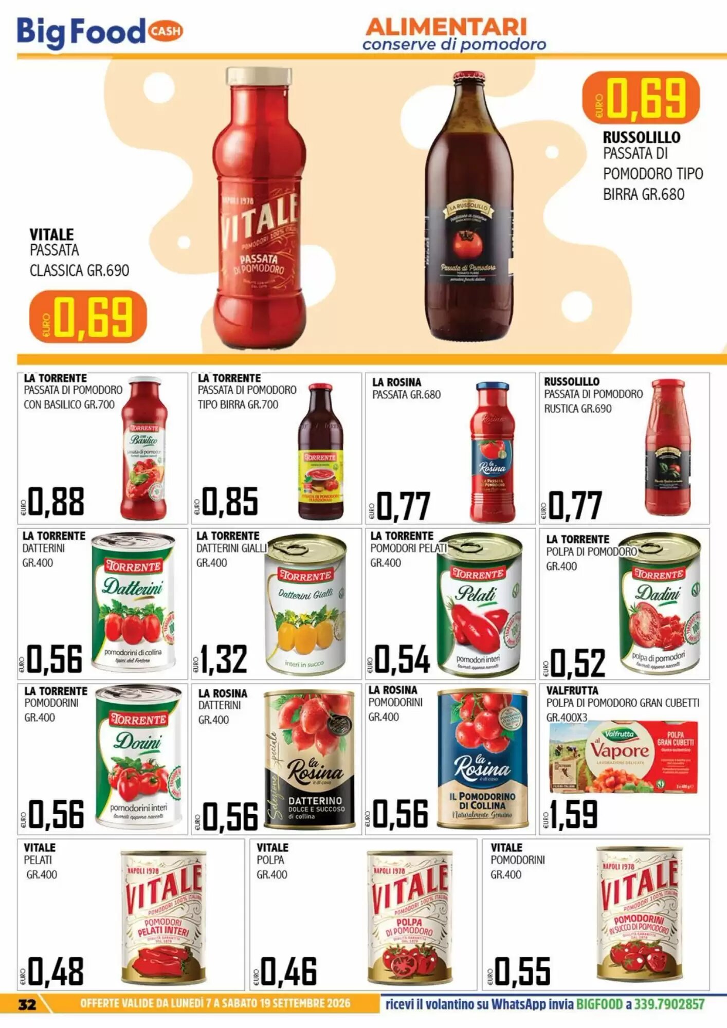 Volantino promozionale Big Food  valide dal 07/09/2026 - Pagina 32.