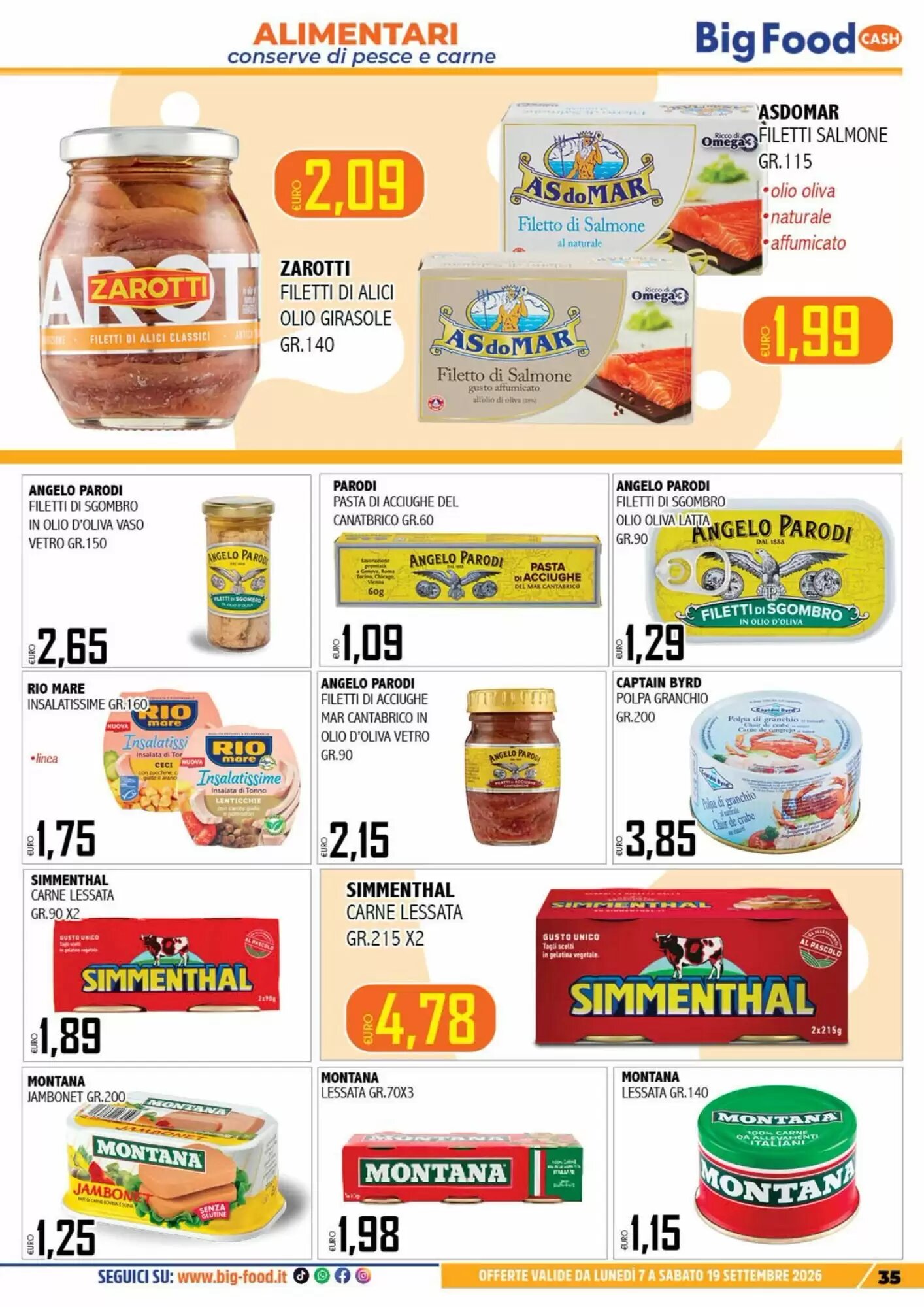 Volantino promozionale Big Food  valide dal 07/09/2026 - Pagina 35.