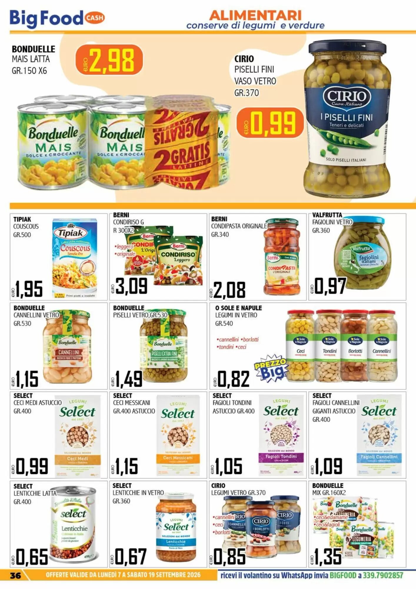 Volantino promozionale Big Food  valide dal 07/09/2026 - Pagina 36.