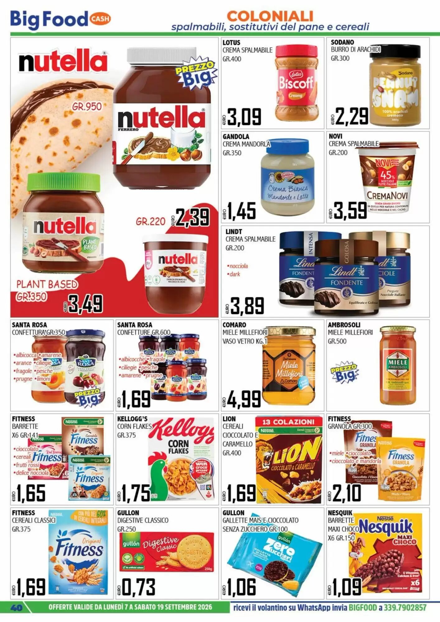Volantino promozionale Big Food  valide dal 07/09/2026 - Pagina 40.