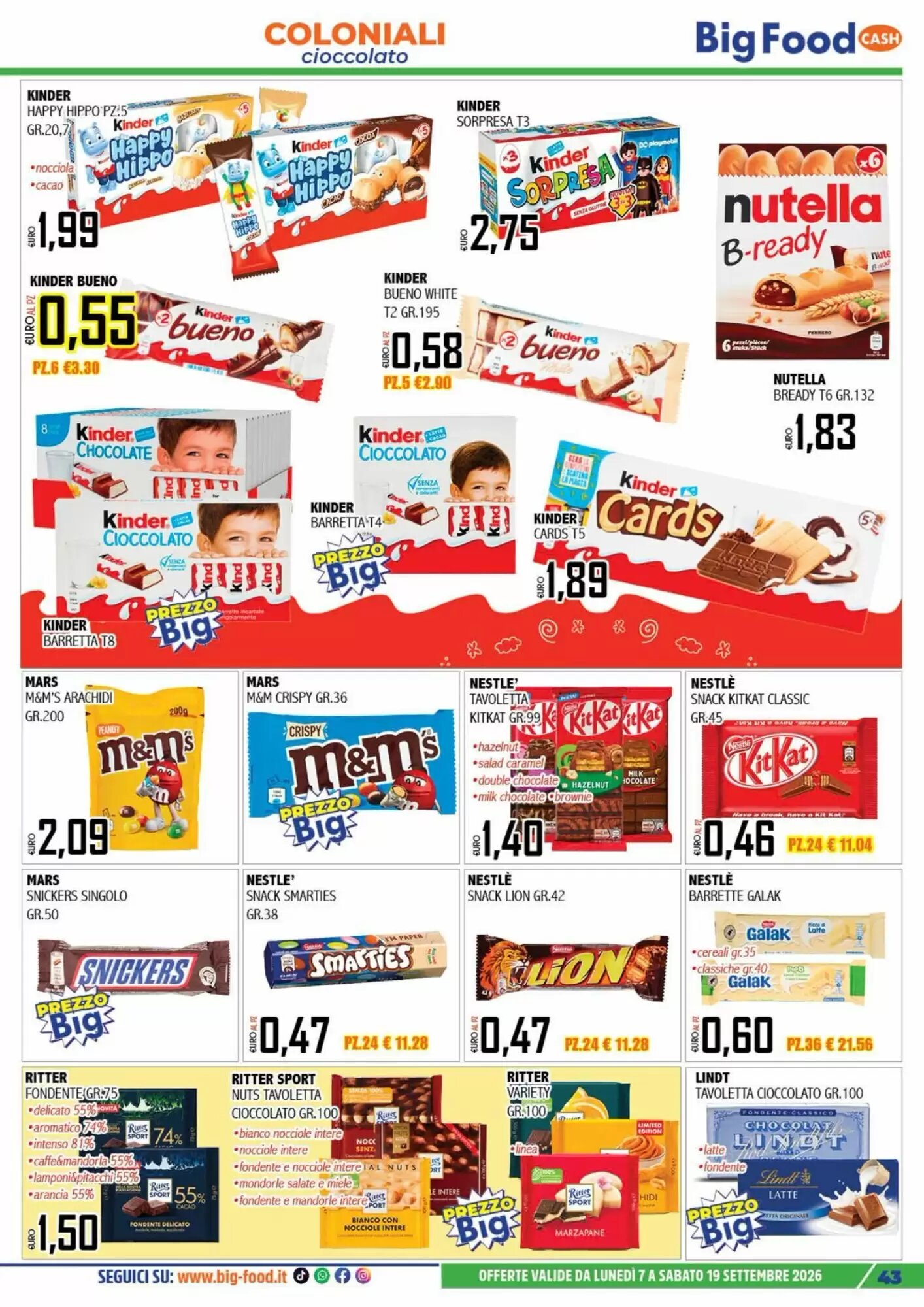 Volantino promozionale Big Food  valide dal 07/09/2026 - Pagina 43.