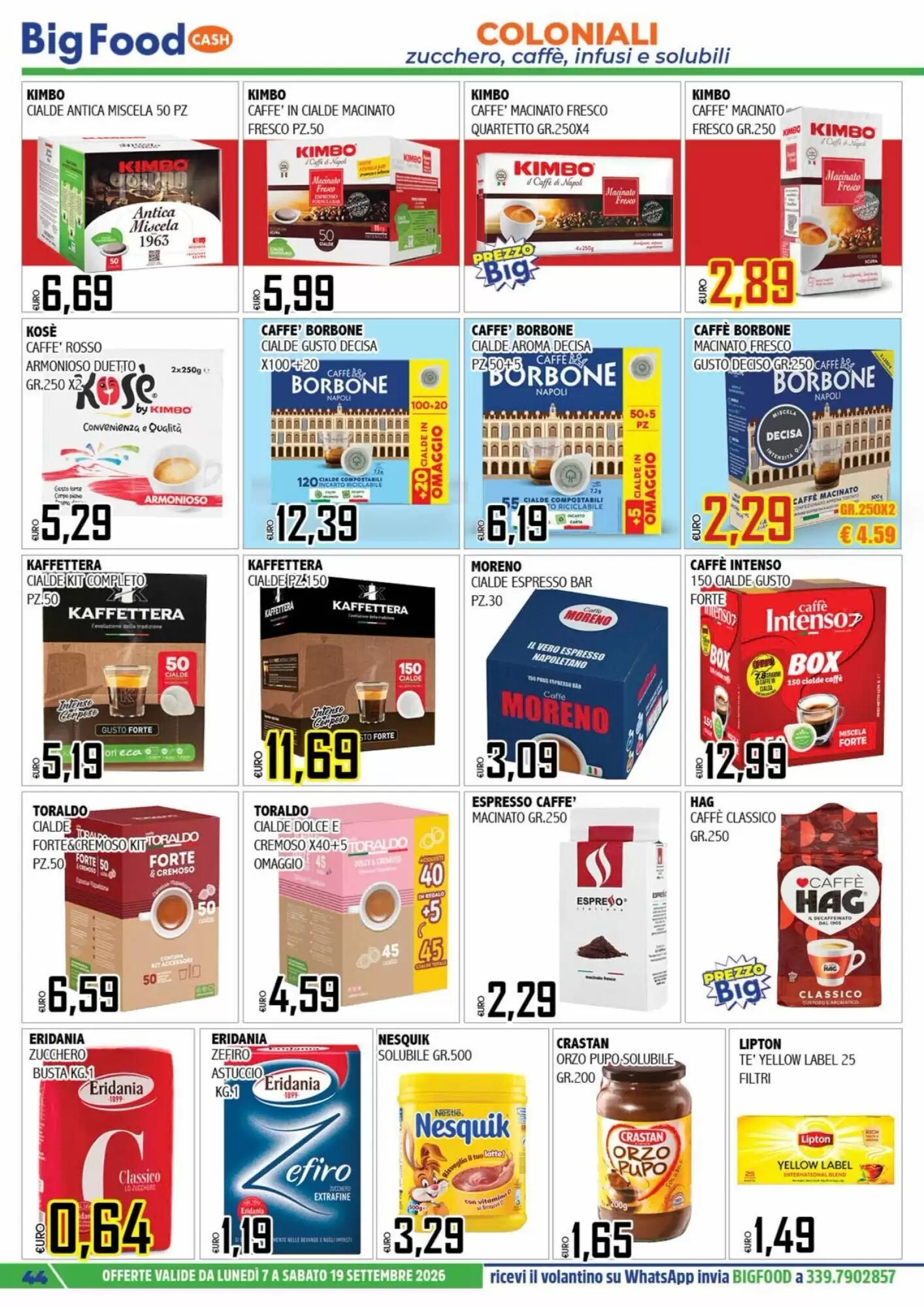 Volantino promozionale Big Food  valide dal 07/09/2026 - Pagina 44.