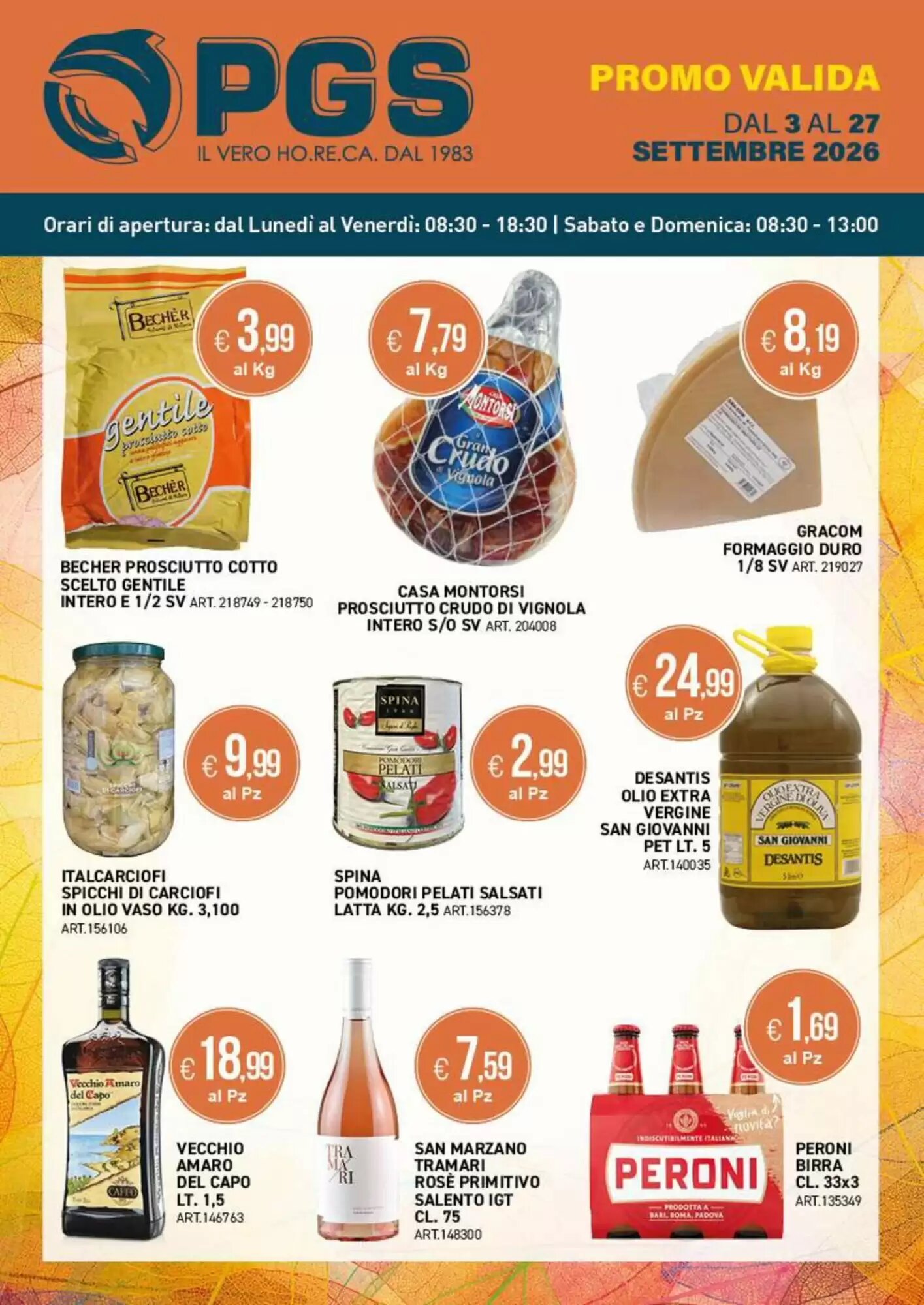 Volantino promozionale PGS Cash&Carry valide dal 07/09/2026 - Pagina 1.