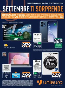 Volantino promozionale Unieuro  valide dal 07/09/2026