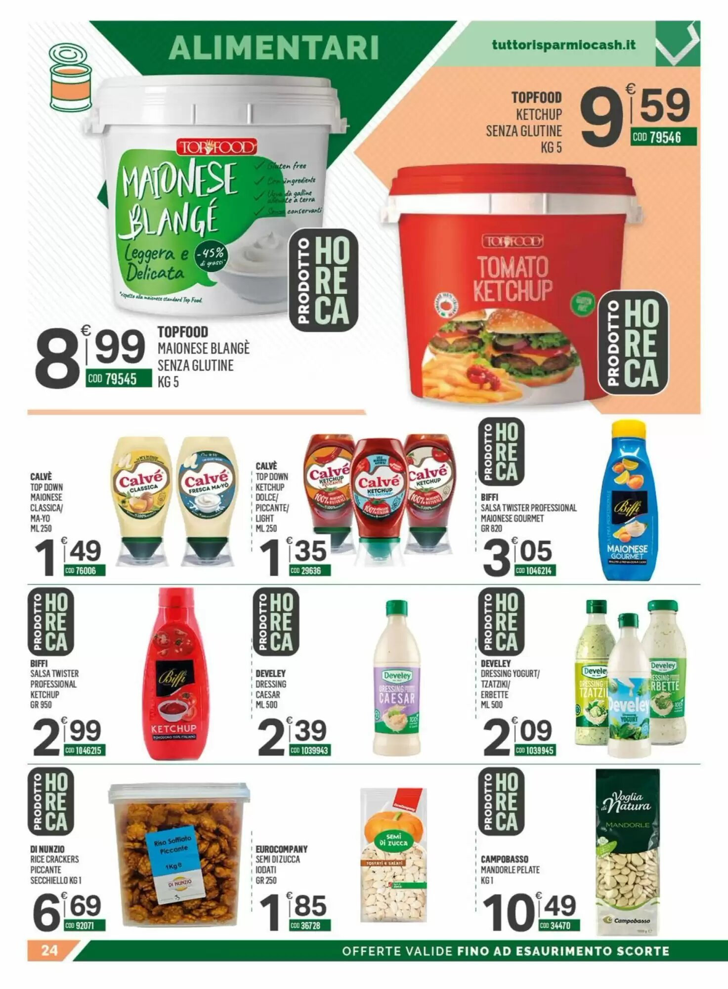 Volantino promozionale Tutto Risparmio Cash&Carry  valide dal 07/09/2026 - Pagina 24.