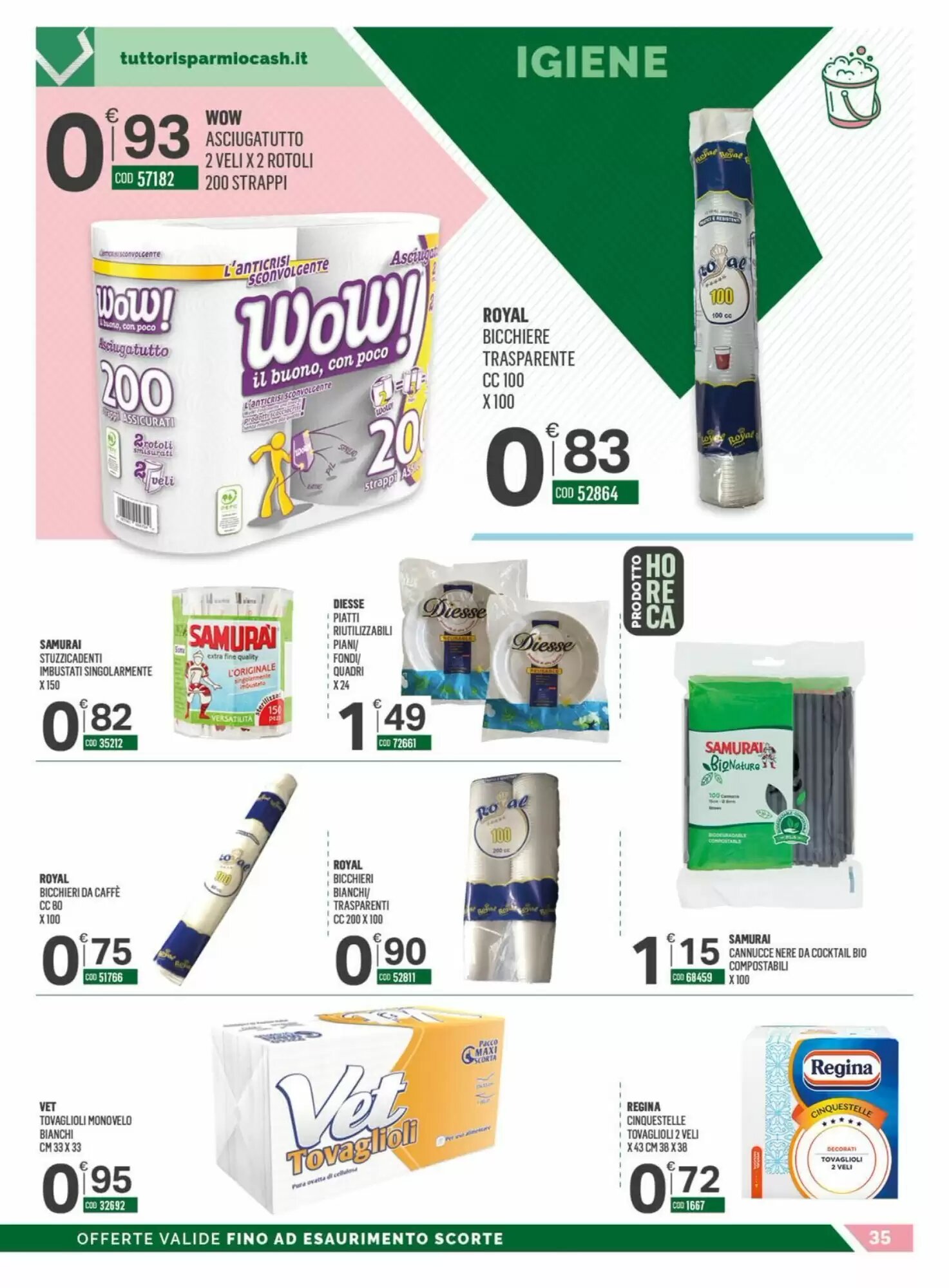 Volantino promozionale Tutto Risparmio Cash&Carry  valide dal 07/09/2026 - Pagina 35.
