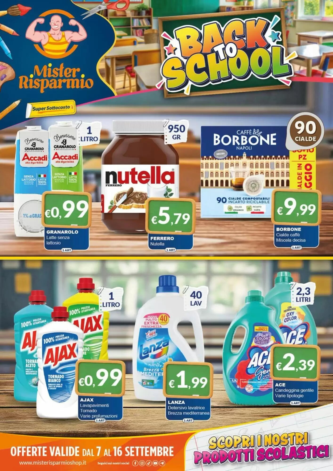 Volantino promozionale Mister Risparmio valide dal 07/09/2026 - Pagina 1.