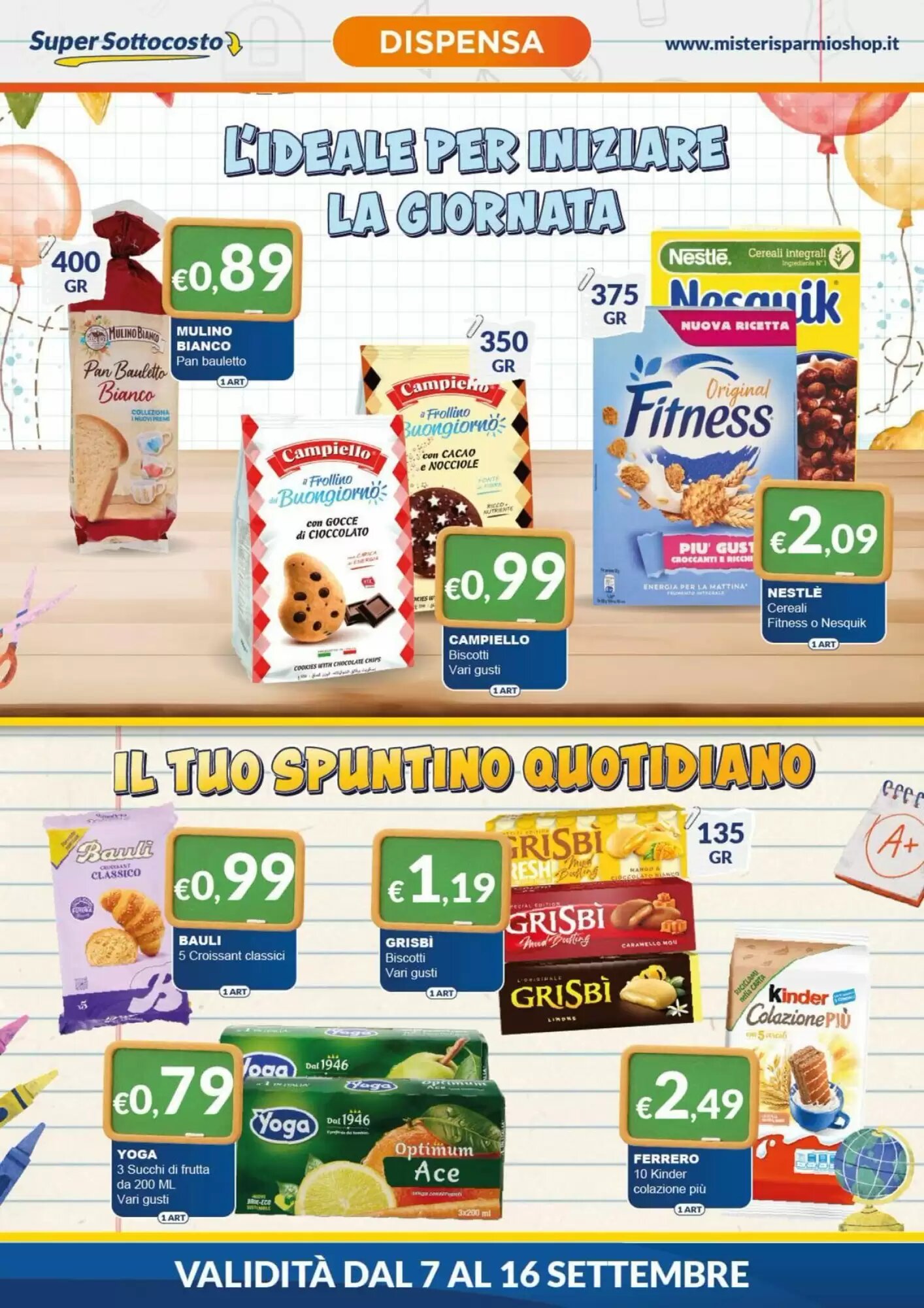 Volantino promozionale Mister Risparmio  valide dal 07/09/2026 - Pagina 2.