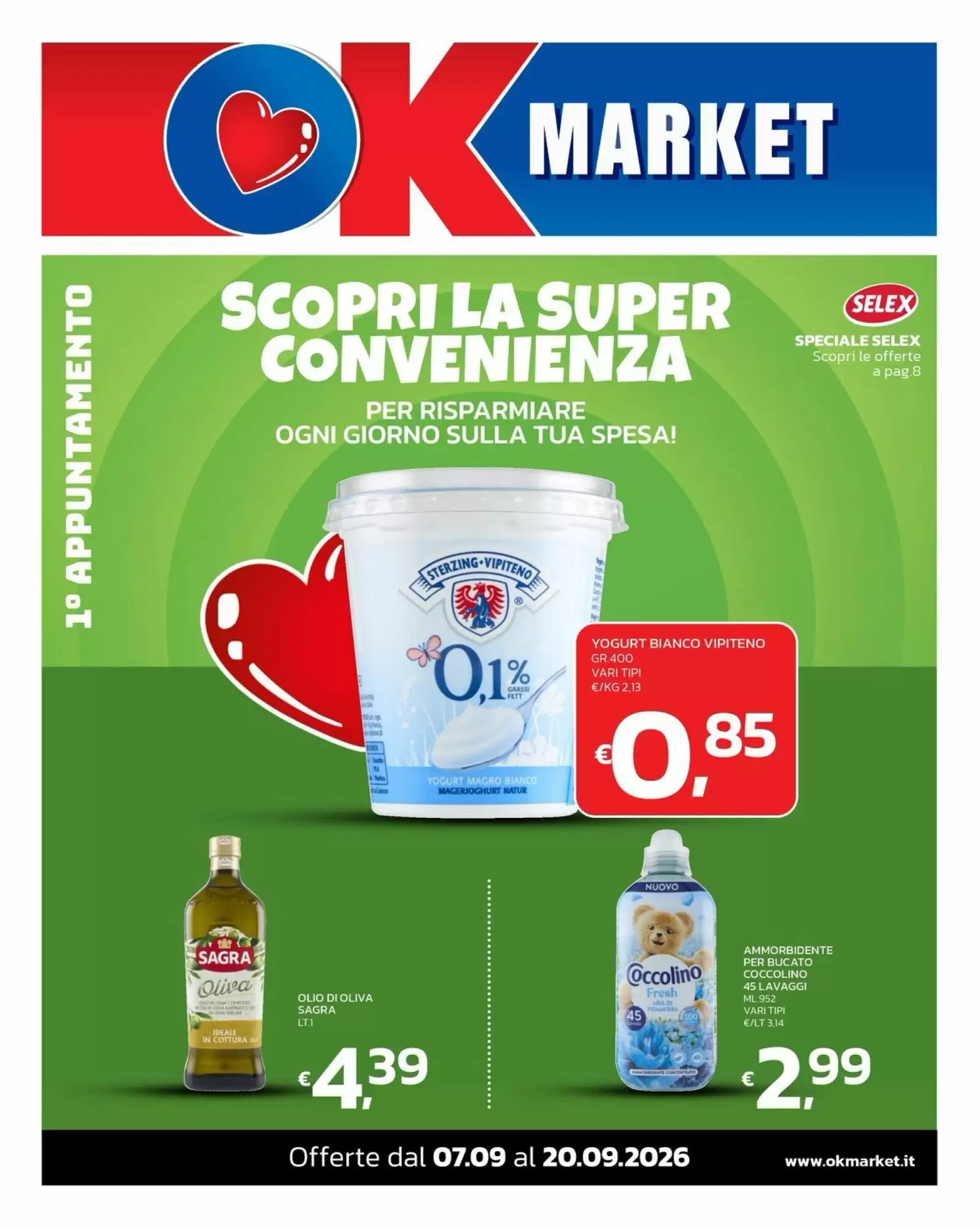 Volantino promozionale Ok Market valide dal 07/09/2026 - Pagina 1.