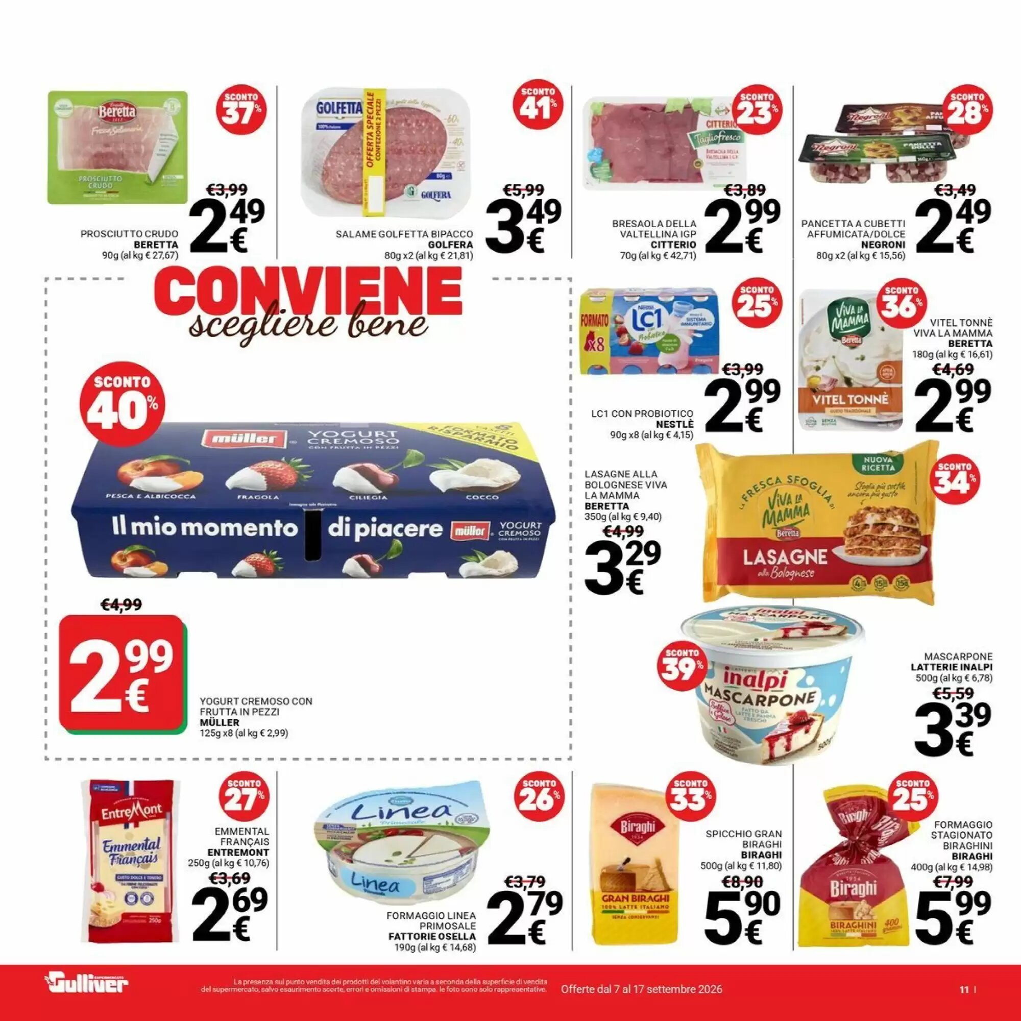 Volantino promozionale Supermercati Gulliver  valide dal 07/09/2026 - Pagina 11.