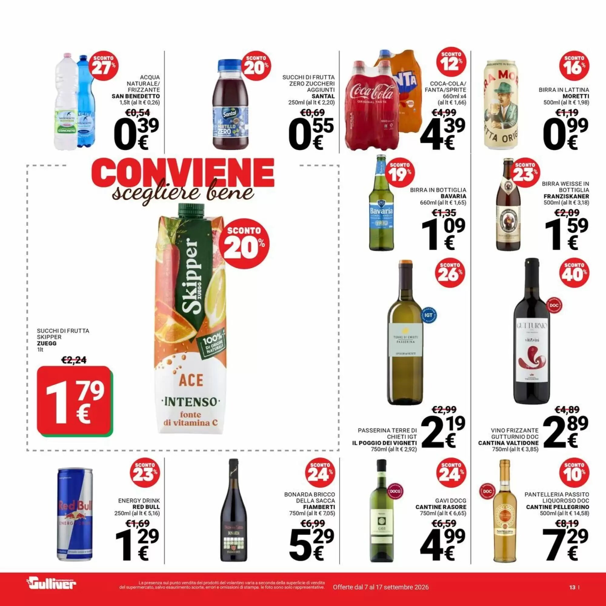 Volantino promozionale Supermercati Gulliver  valide dal 07/09/2026 - Pagina 13.