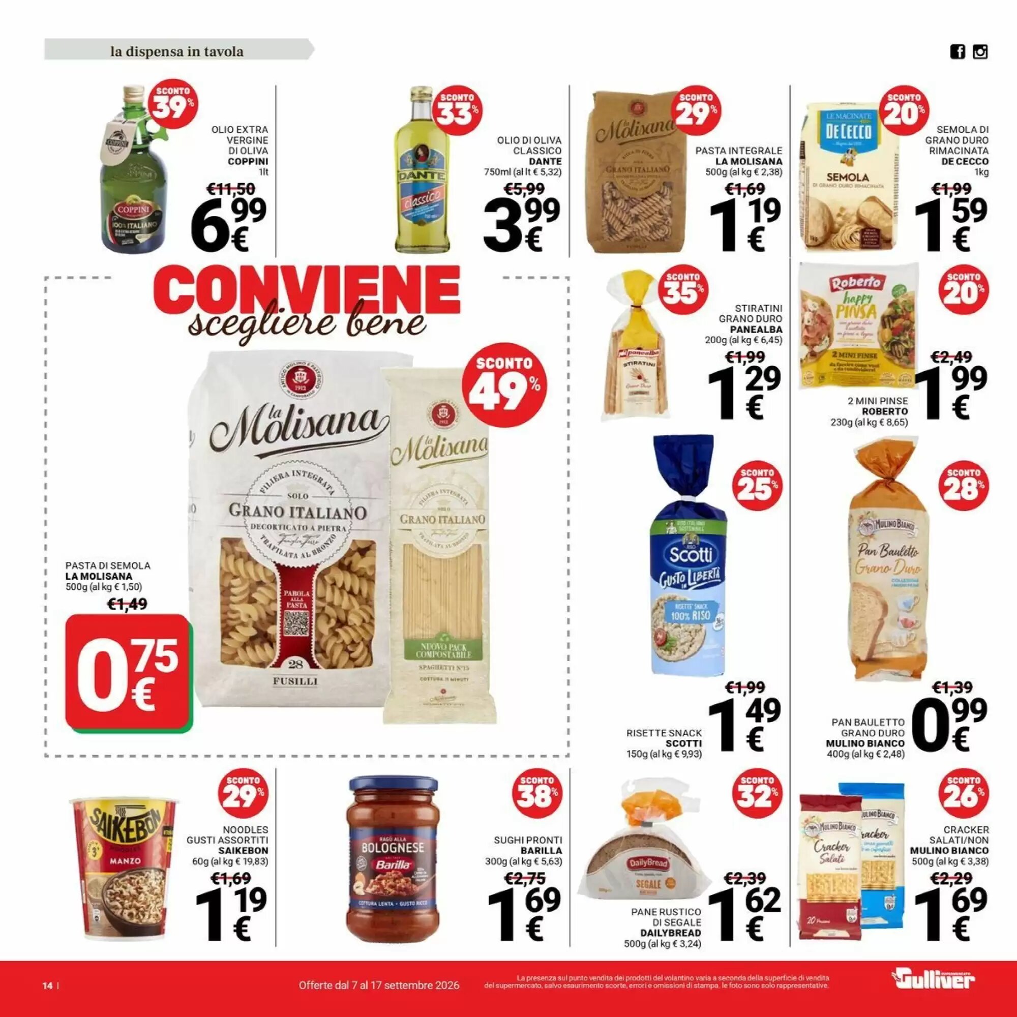 Volantino promozionale Supermercati Gulliver  valide dal 07/09/2026 - Pagina 14.