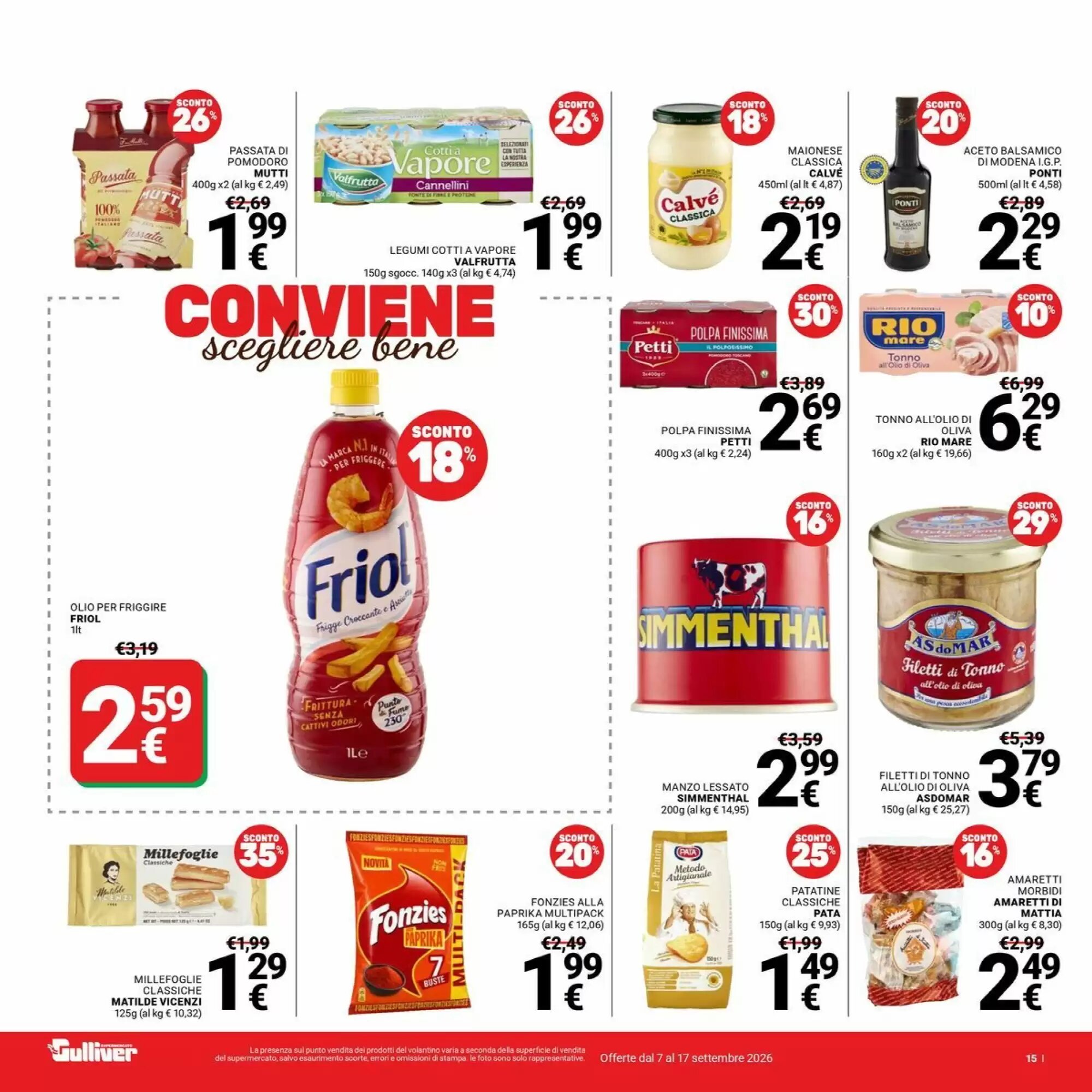 Volantino promozionale Supermercati Gulliver  valide dal 07/09/2026 - Pagina 15.