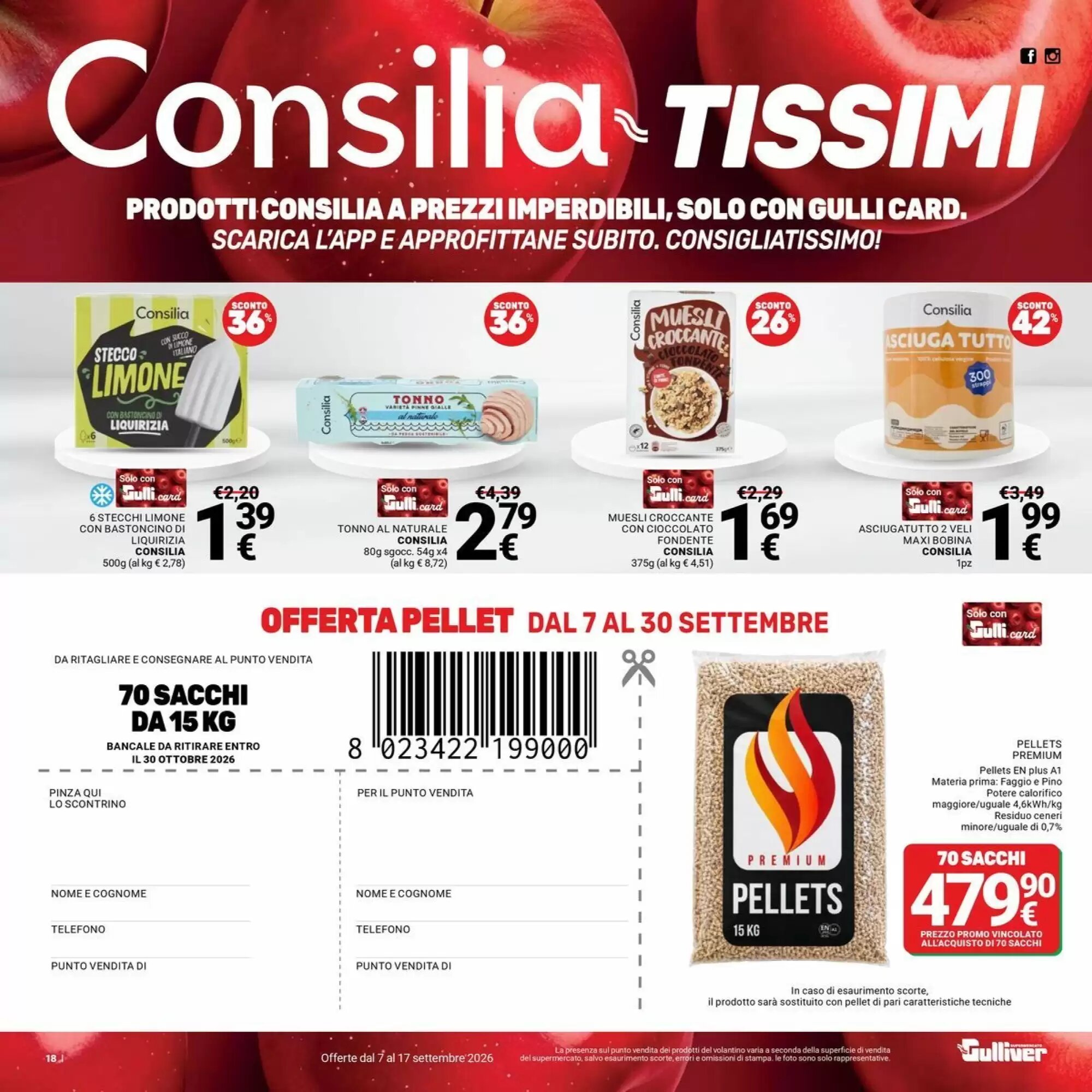Volantino promozionale Supermercati Gulliver  valide dal 07/09/2026 - Pagina 18.