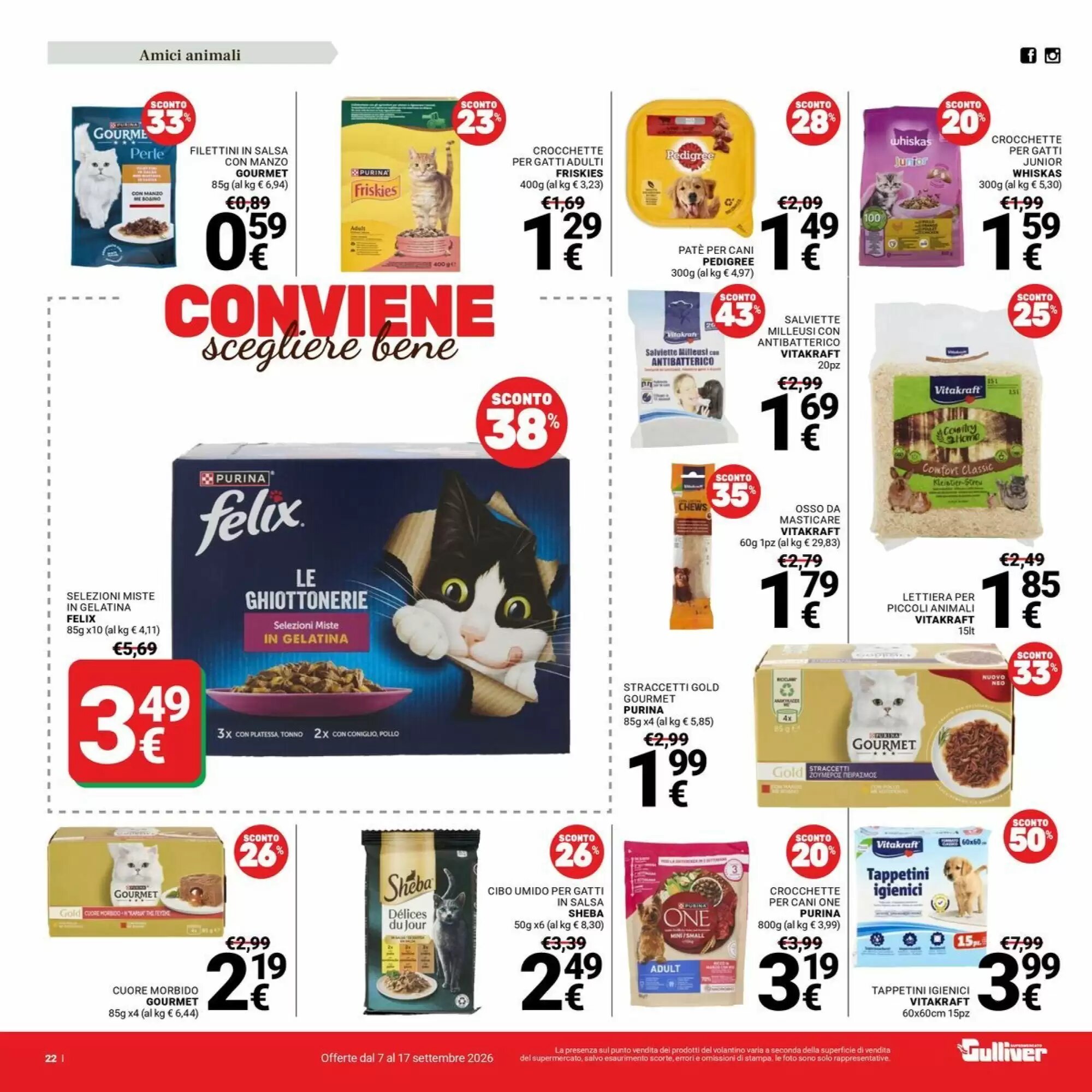 Volantino promozionale Supermercati Gulliver  valide dal 07/09/2026 - Pagina 22.
