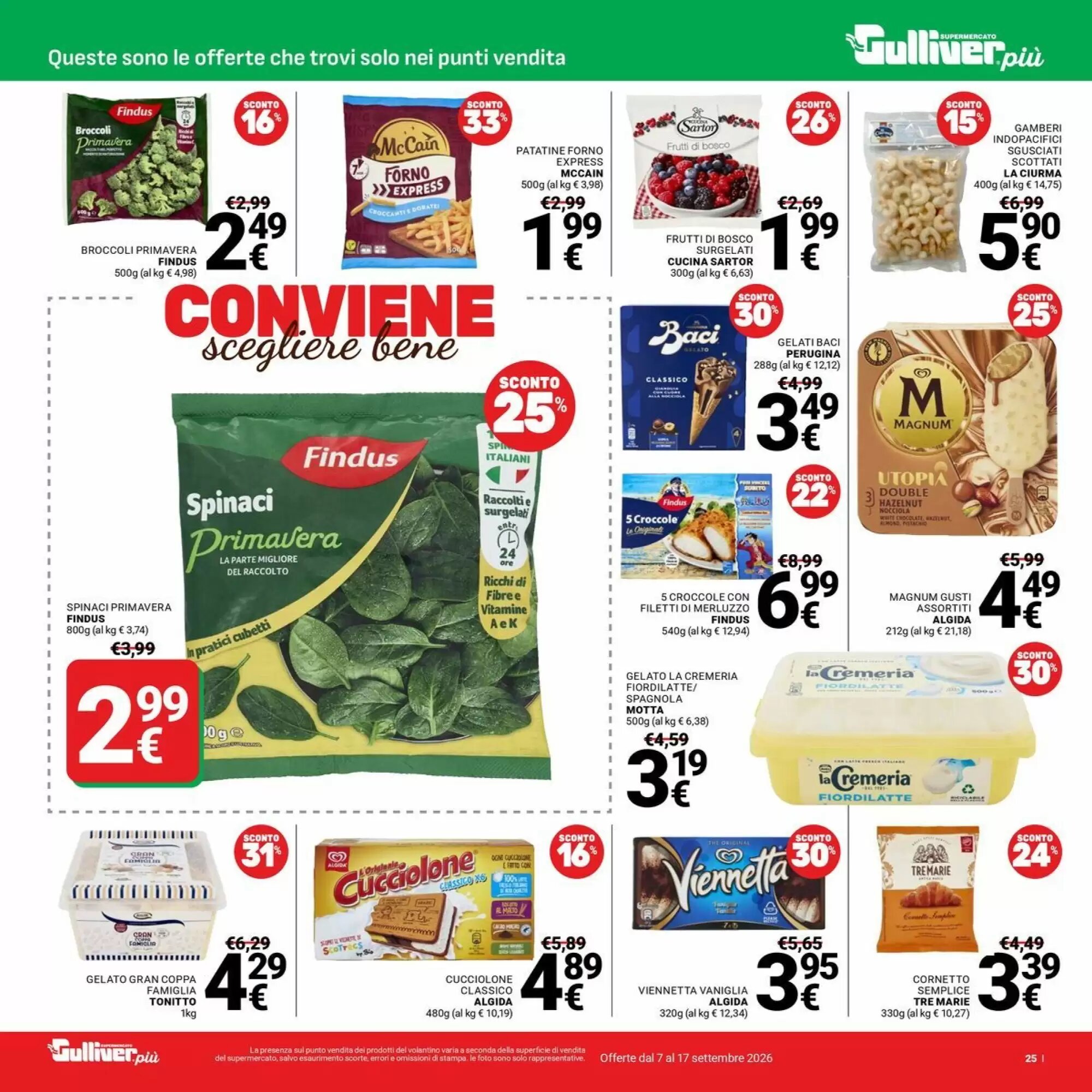 Volantino promozionale Supermercati Gulliver  valide dal 07/09/2026 - Pagina 25.