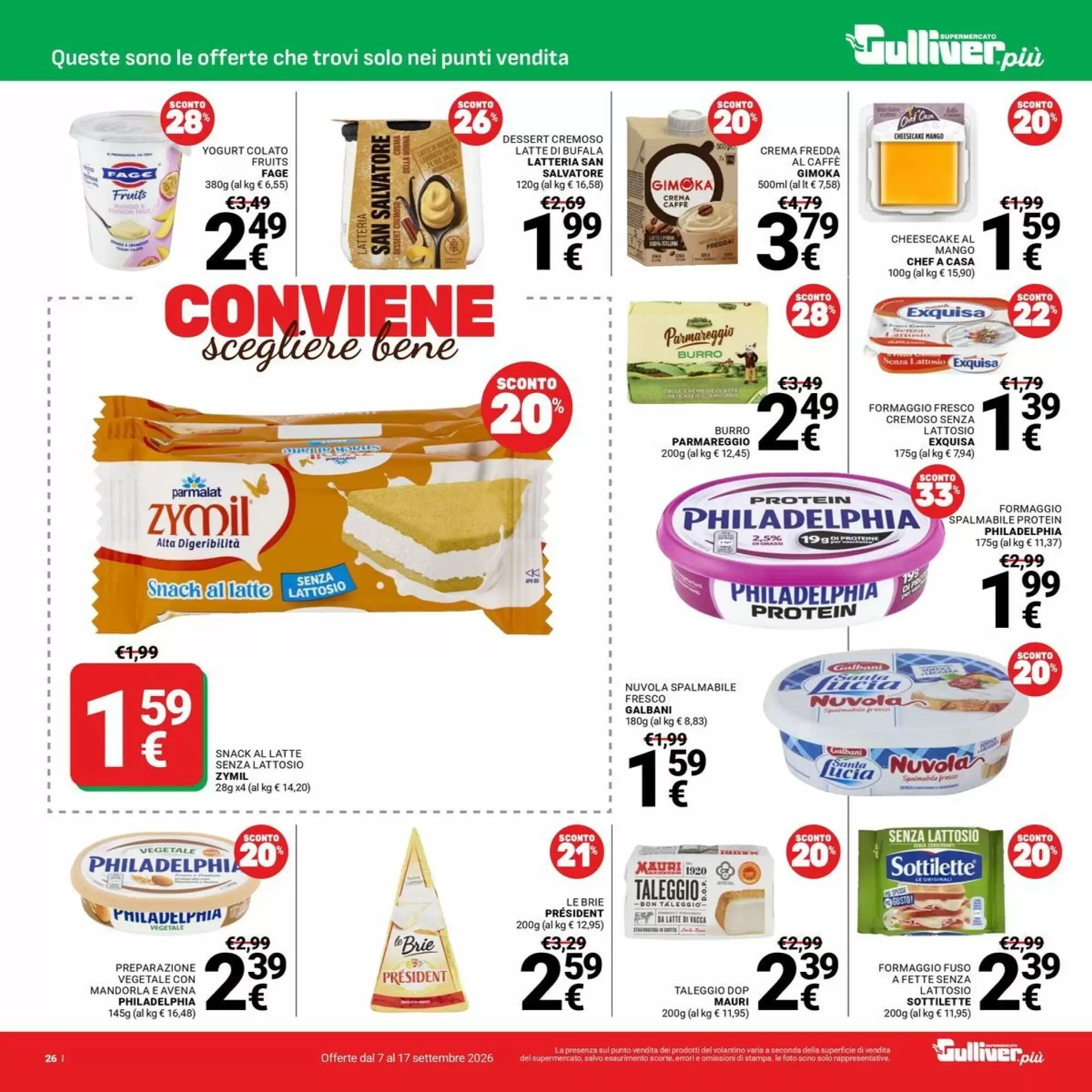 Volantino promozionale Supermercati Gulliver  valide dal 07/09/2026 - Pagina 26.
