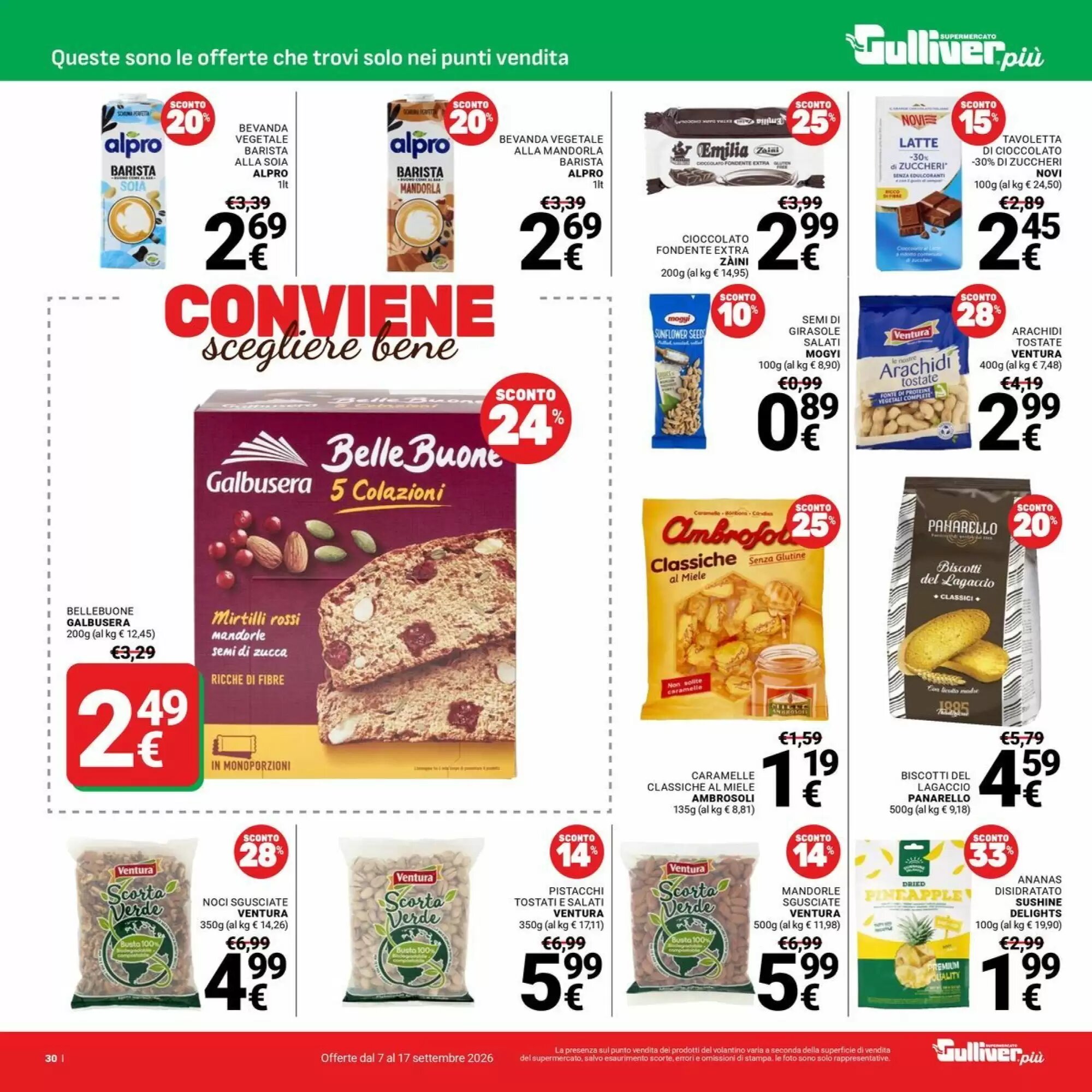 Volantino promozionale Supermercati Gulliver  valide dal 07/09/2026 - Pagina 30.