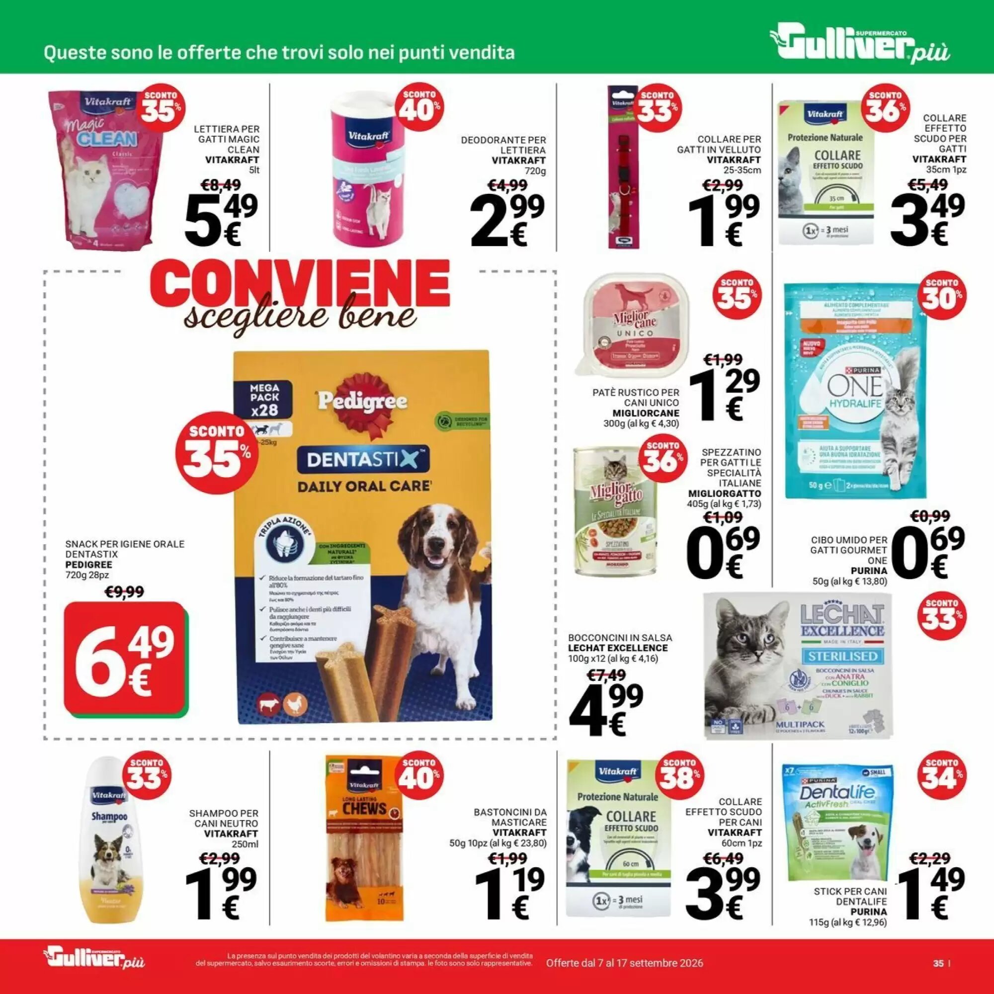 Volantino promozionale Supermercati Gulliver  valide dal 07/09/2026 - Pagina 35.