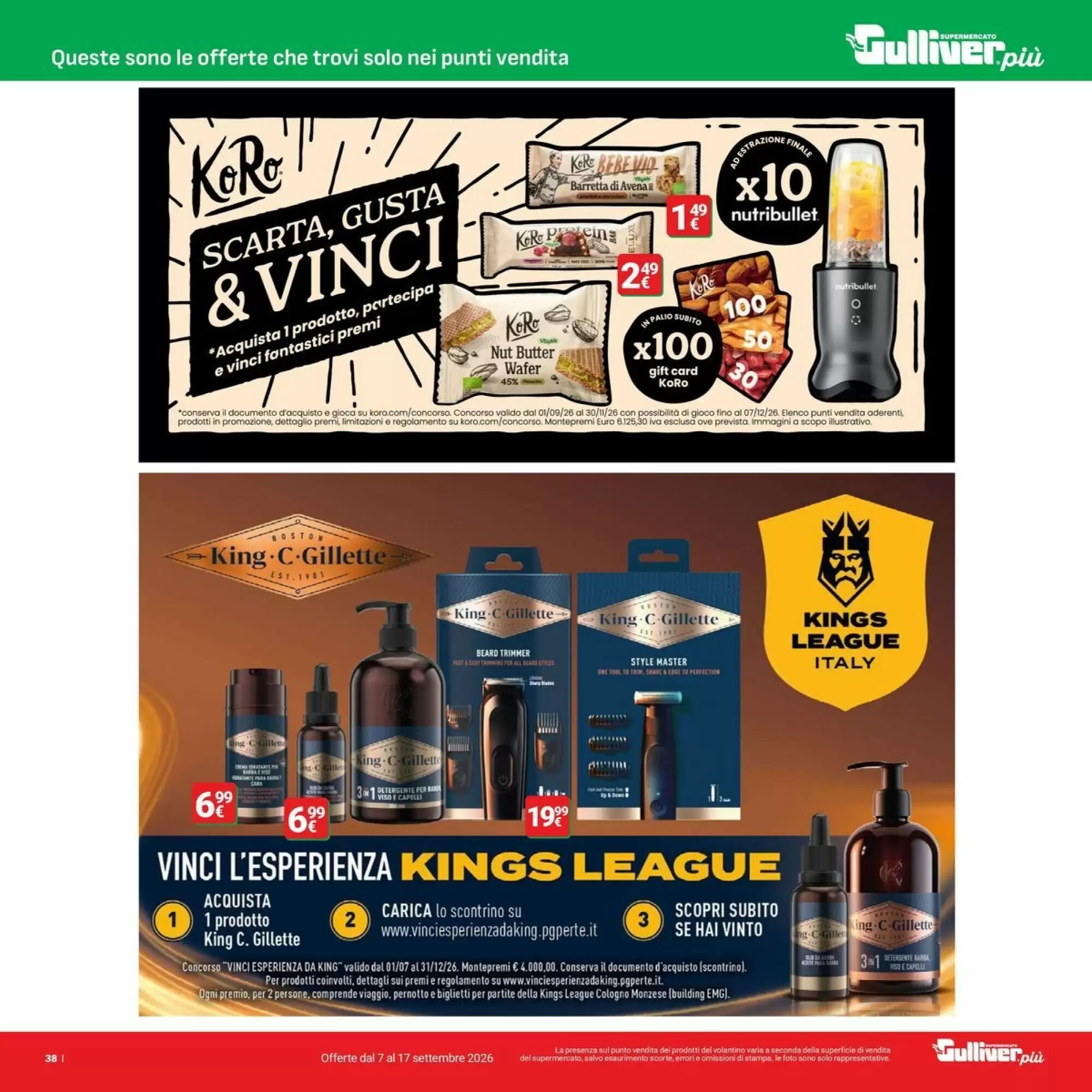 Volantino promozionale Supermercati Gulliver  valide dal 07/09/2026 - Pagina 38.