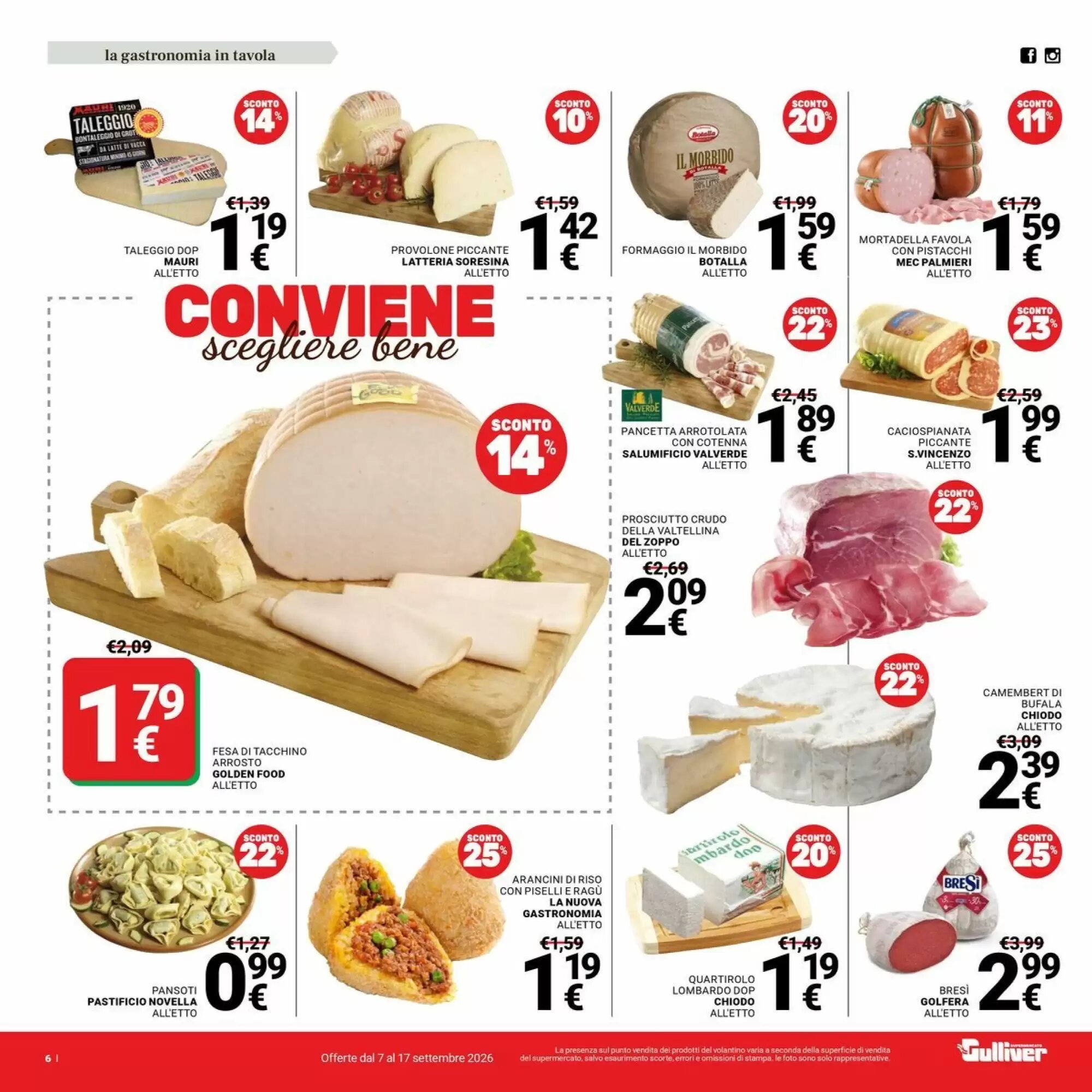Volantino promozionale Supermercati Gulliver  valide dal 07/09/2026 - Pagina 6.