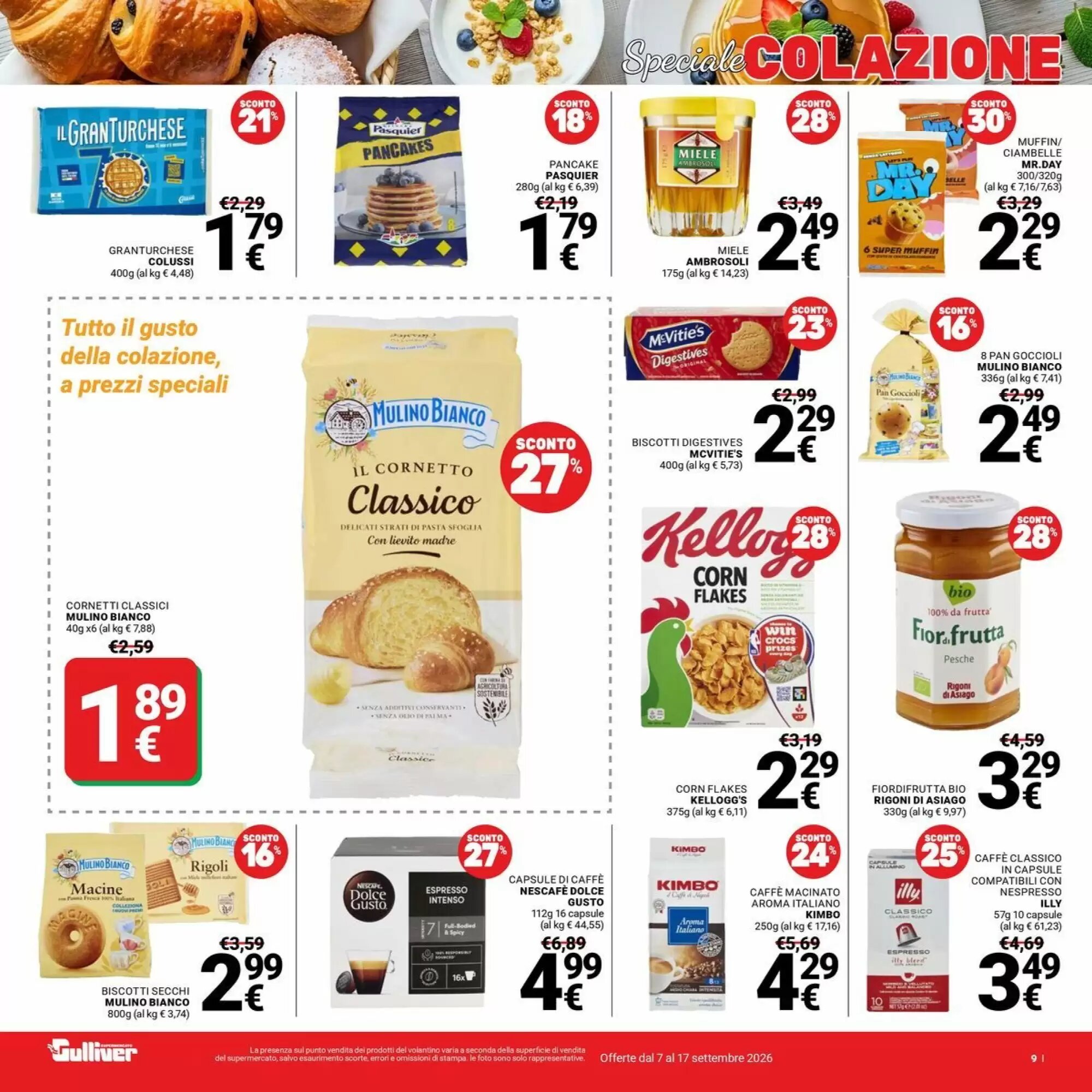 Volantino promozionale Supermercati Gulliver  valide dal 07/09/2026 - Pagina 9.