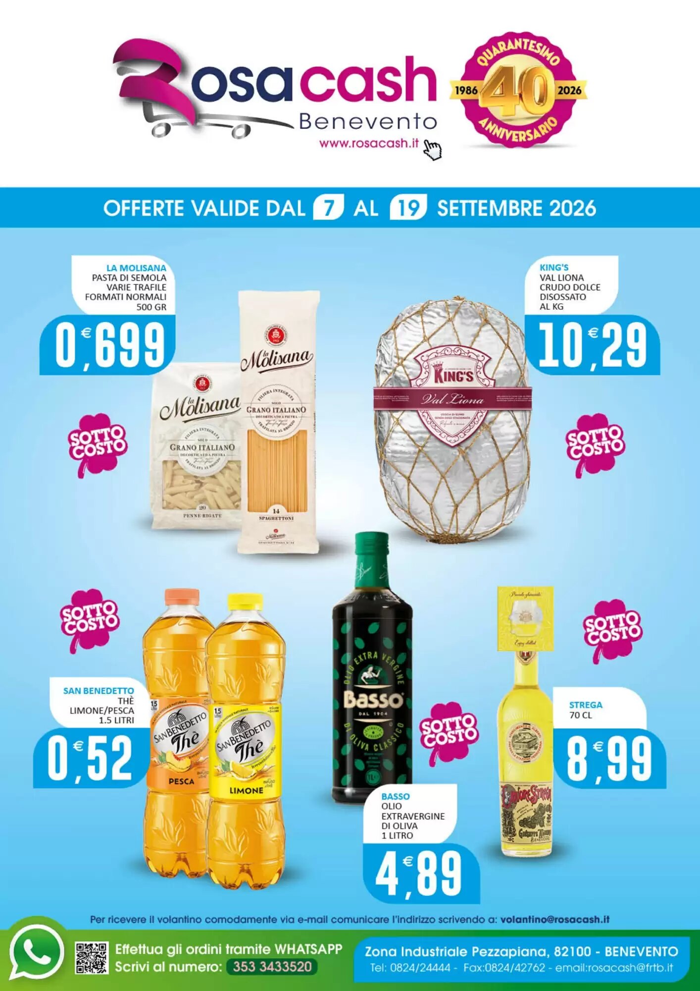 Volantino promozionale Rosa Cash  valide dal 07/09/2026 - Pagina 1.
