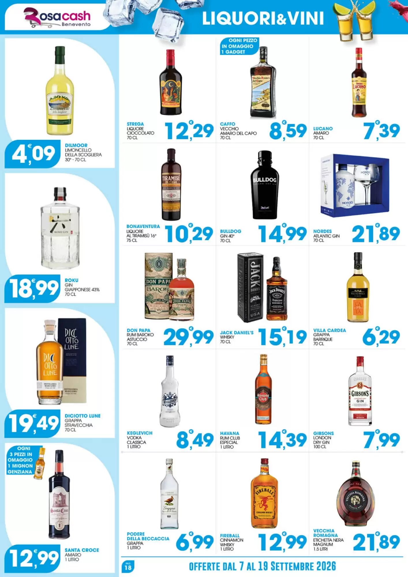 Volantino promozionale Rosa Cash  valide dal 07/09/2026 - Pagina 18.
