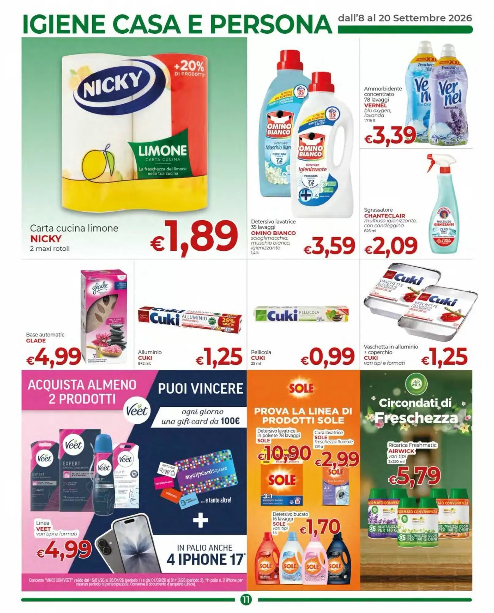 Volantino promozionale Supermercati Nonna Isa  valide dal 08/09/2026 - Pagina 11.