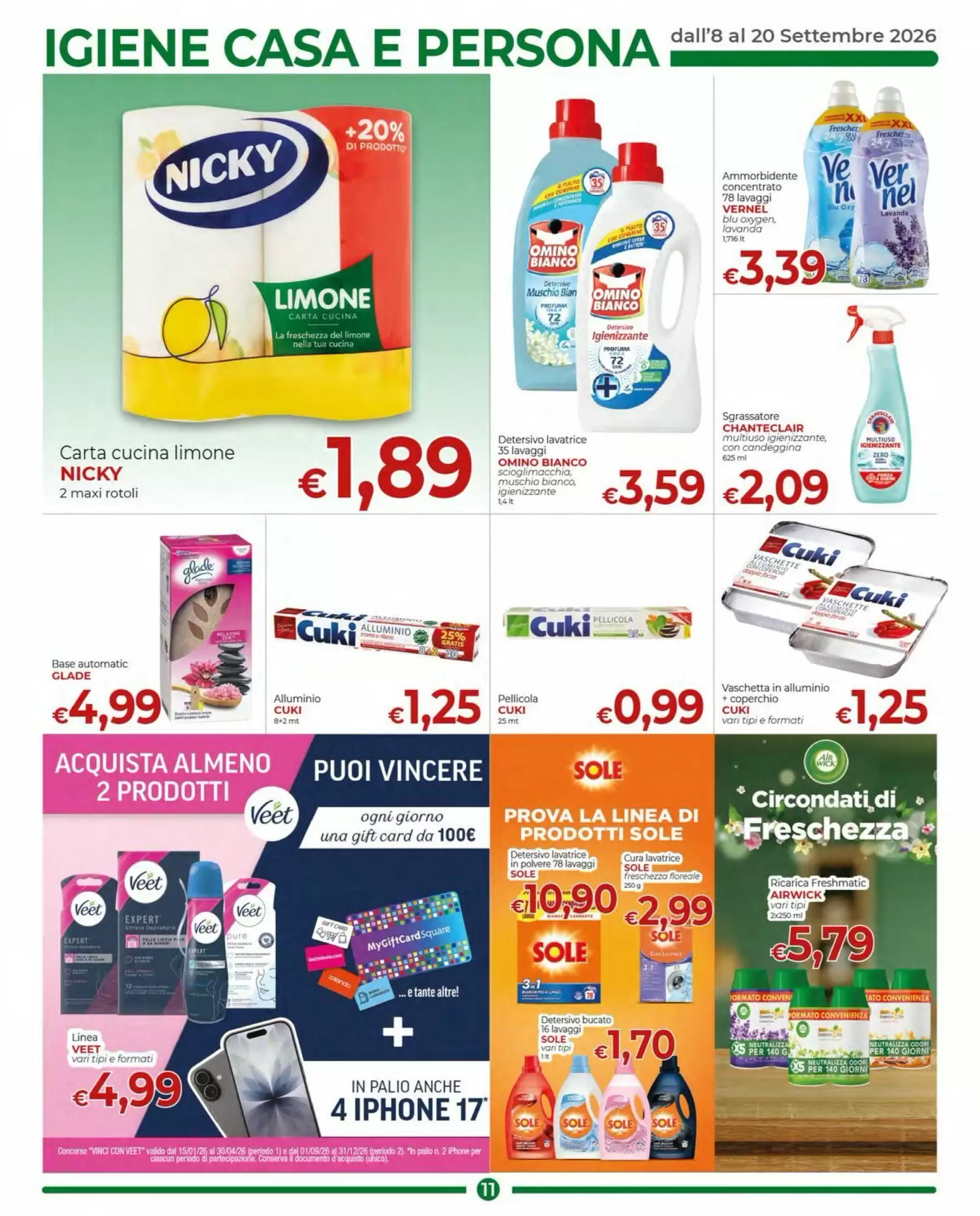 Volantino promozionale Supermercati Nonna Isa  valide dal 08/09/2026 - Pagina 11.