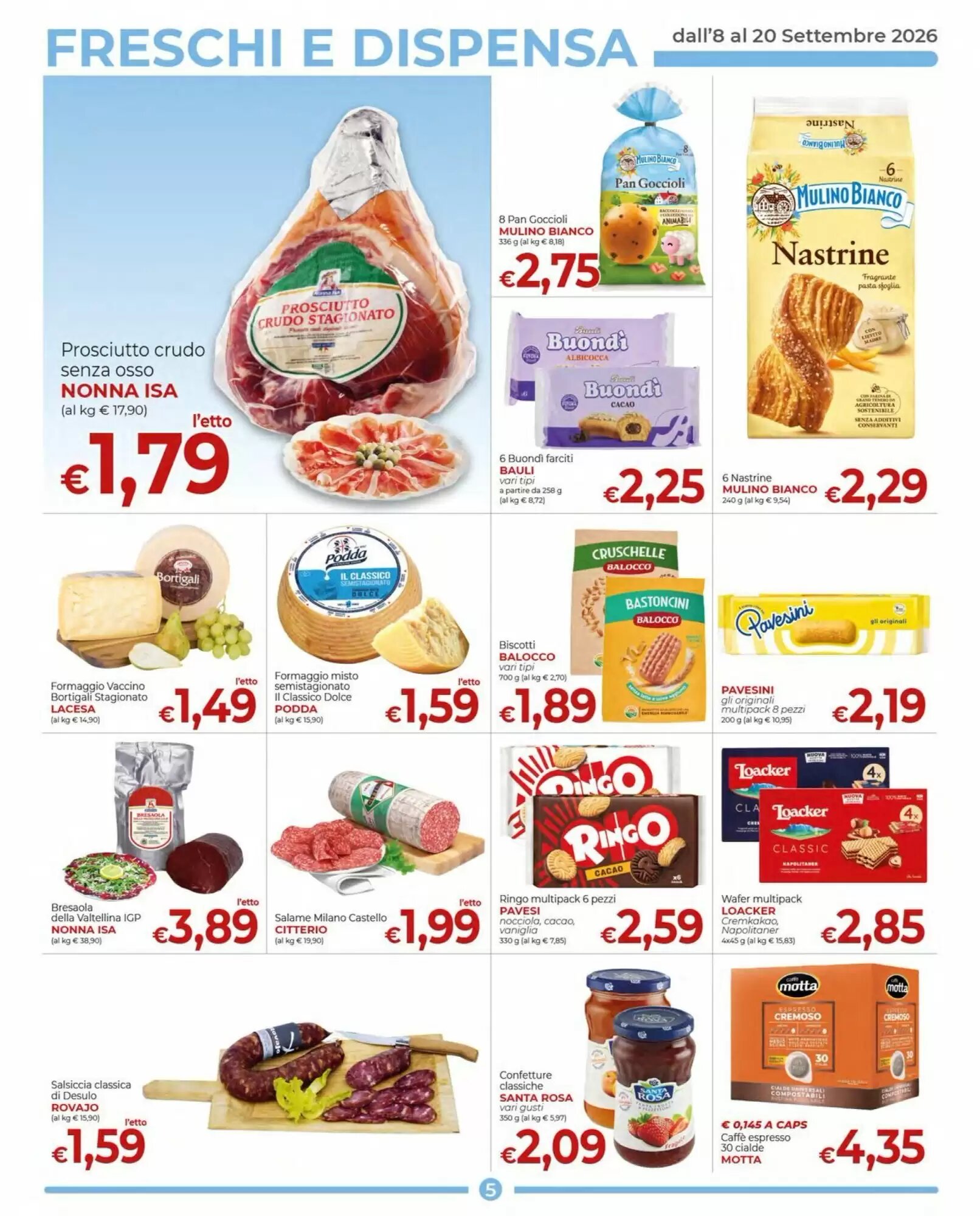 Volantino promozionale Supermercati Nonna Isa  valide dal 08/09/2026 - Pagina 5.