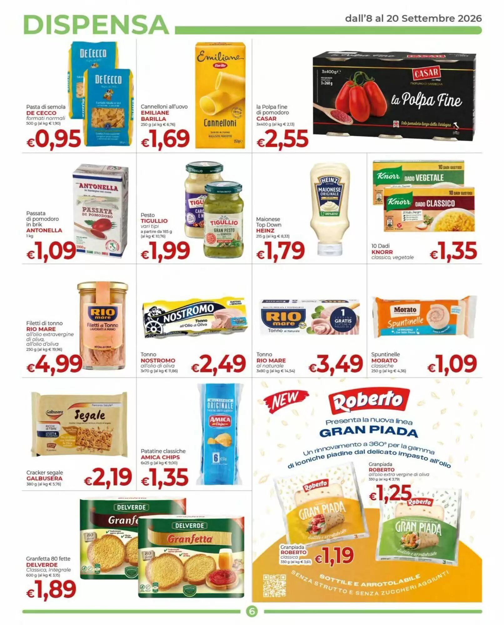 Volantino promozionale Supermercati Nonna Isa  valide dal 08/09/2026 - Pagina 6.