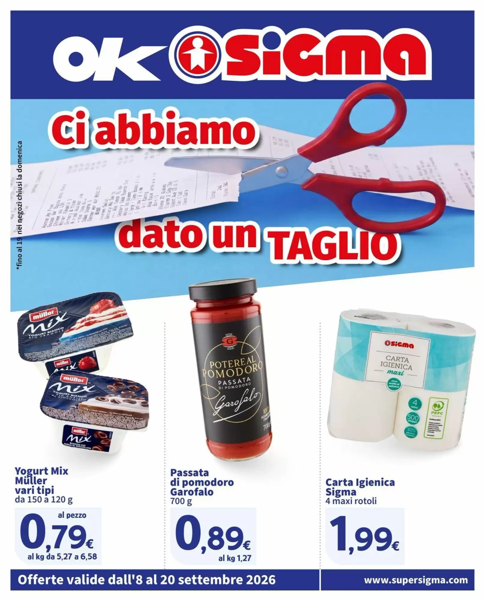 Volantino promozionale Ok Sigma valide dal 08/09/2026 - Pagina 1.