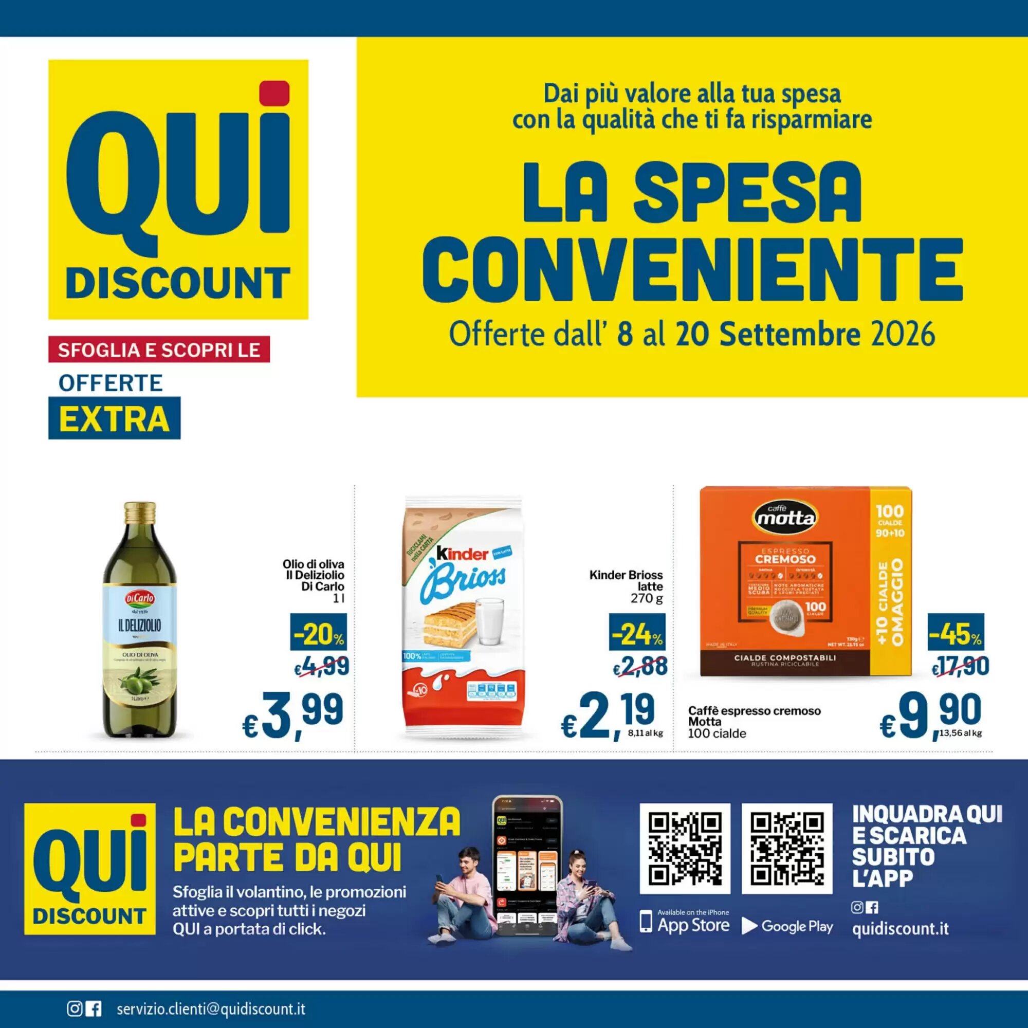 Volantino promozionale Qui Discount valide dal 08/09/2026 - Pagina 1.