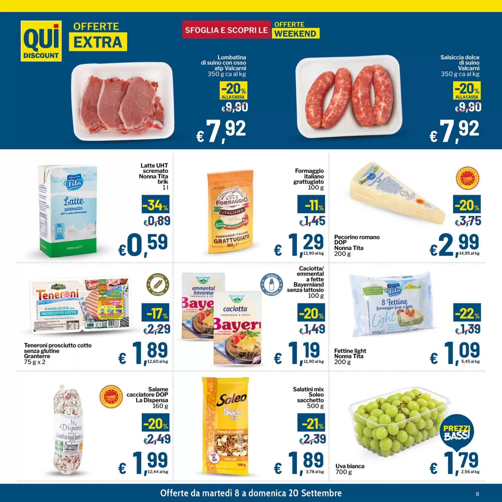 Volantino promozionale Qui Discount  valide dal 08/09/2026 - Pagina 9.